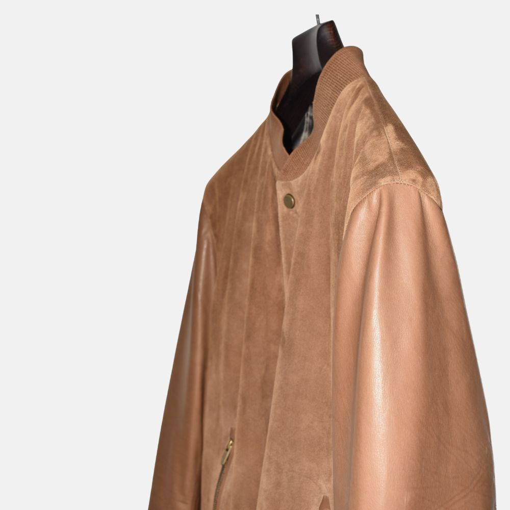 Brown Jacket made of Lamb Suede (EU 52)