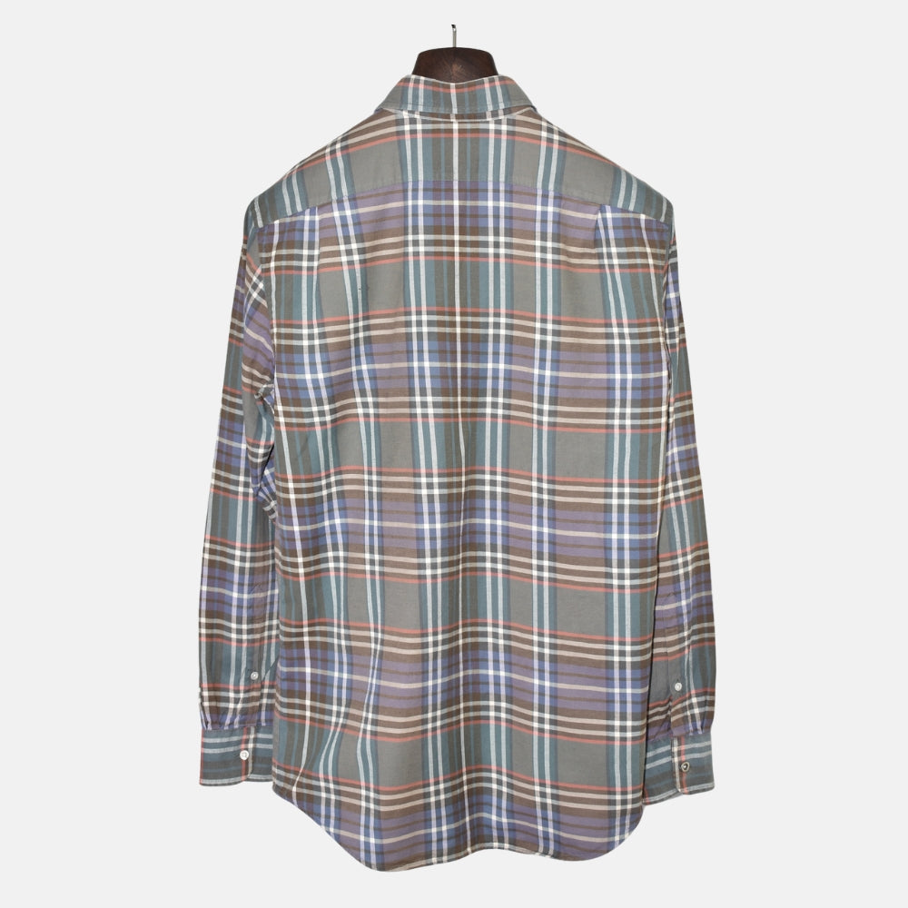 Multicoloured Checkered Sirt made of Cotton (S)