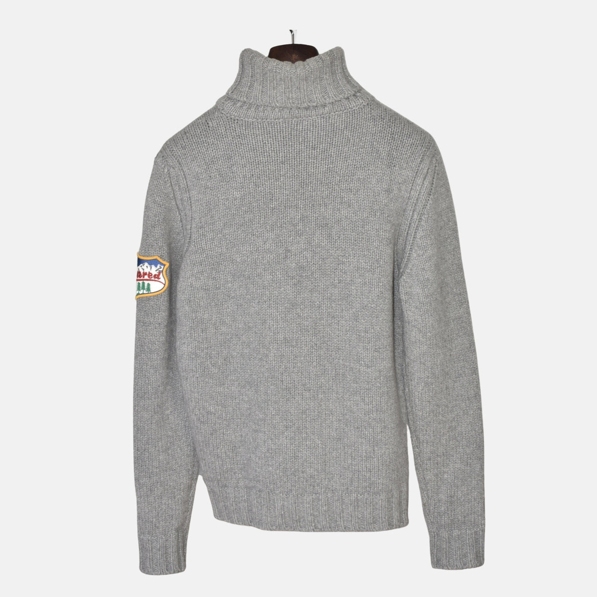 Gray Turtleneck Sweater made of Wool/Cashmere (XL)