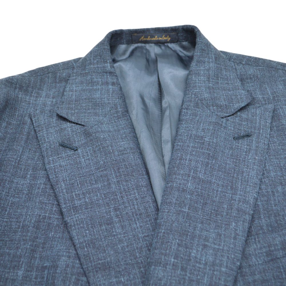 Grey melange Suit made of Wool/Silk/Linen (48)