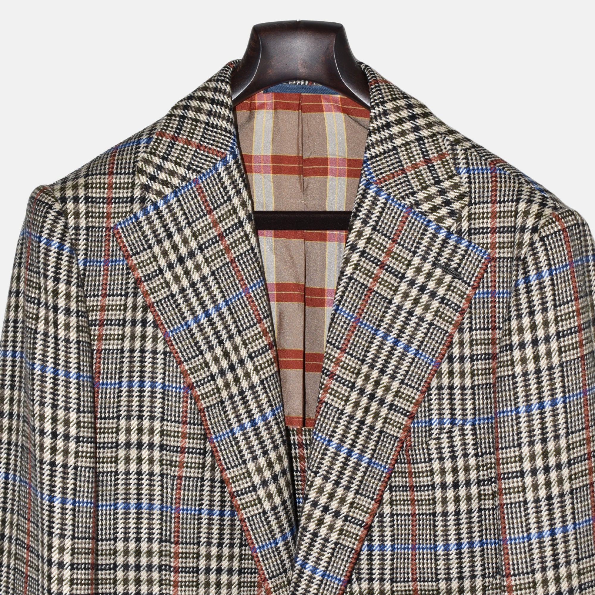 Multicoloured Checkered Blazer made of Wool (EU 52L)