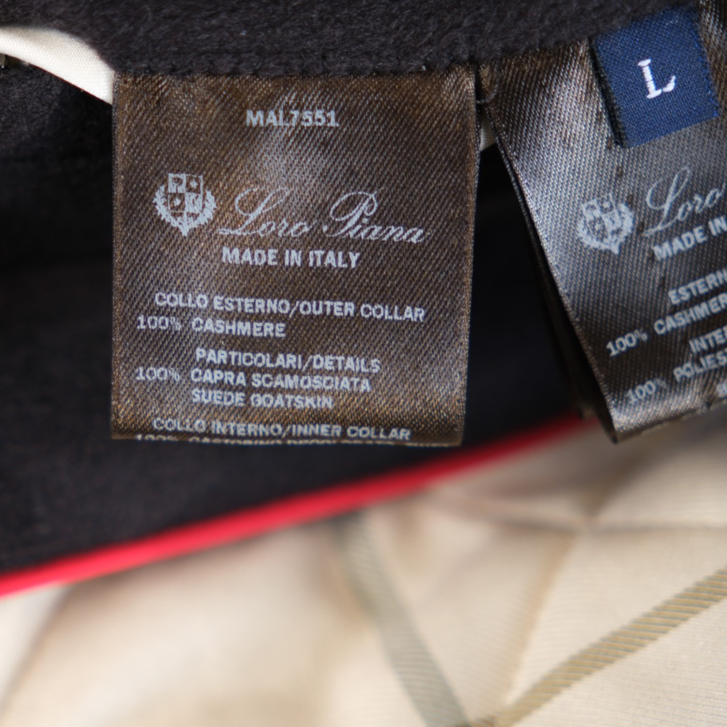Brown "Icer" Cashmere Coat with Fur Collar (L)