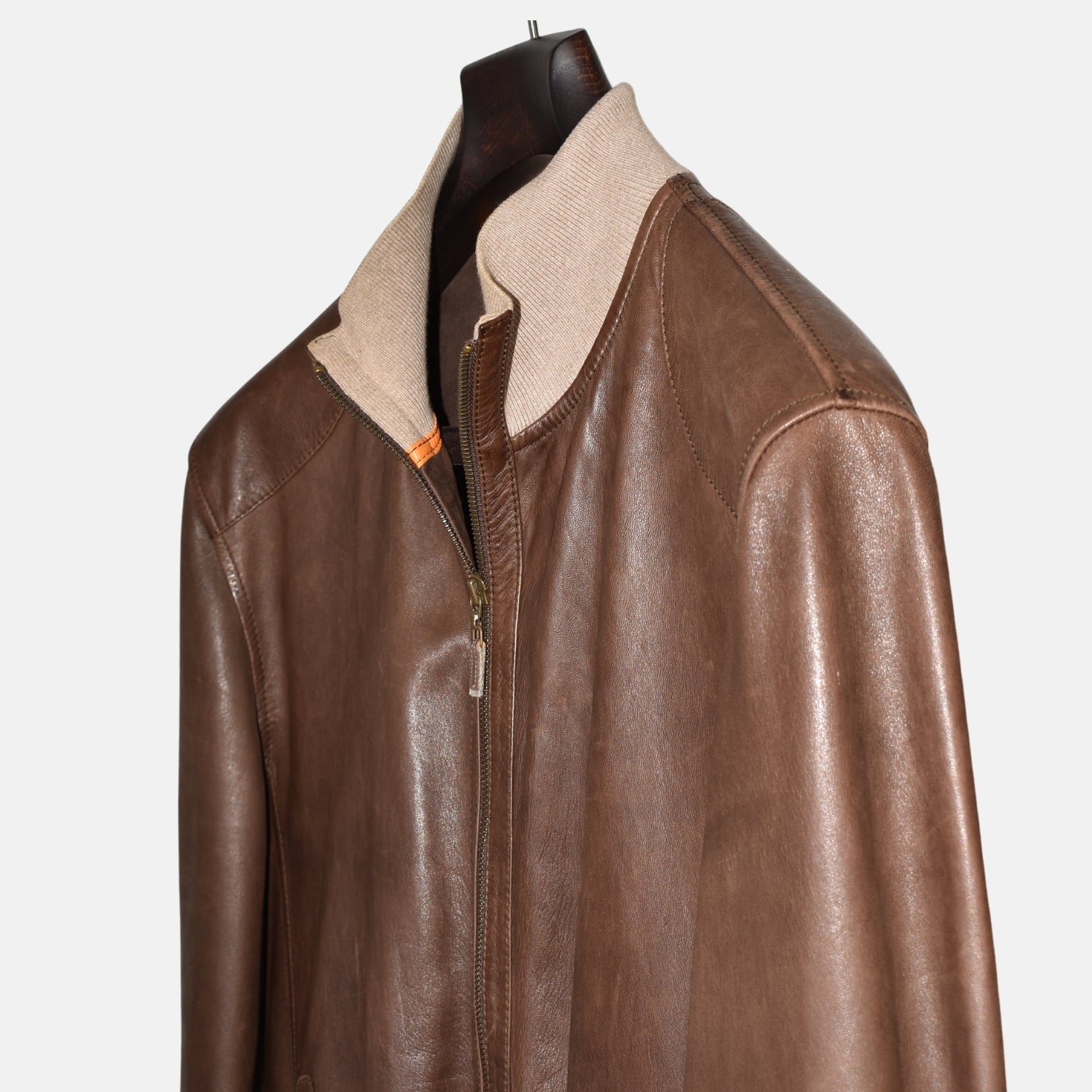 Brown Leather Jacket (S)
