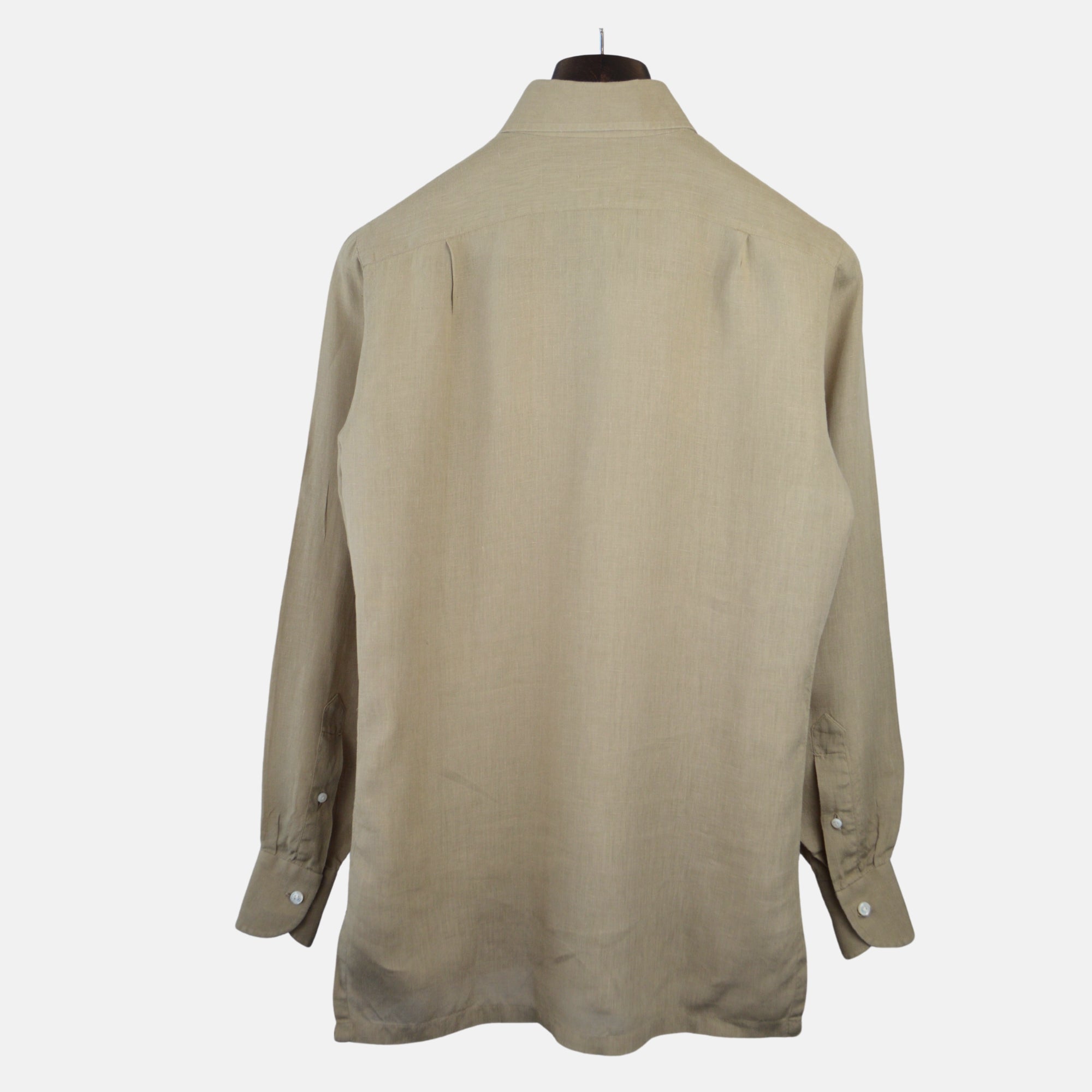 Khaki Shirt made of Linen (S)