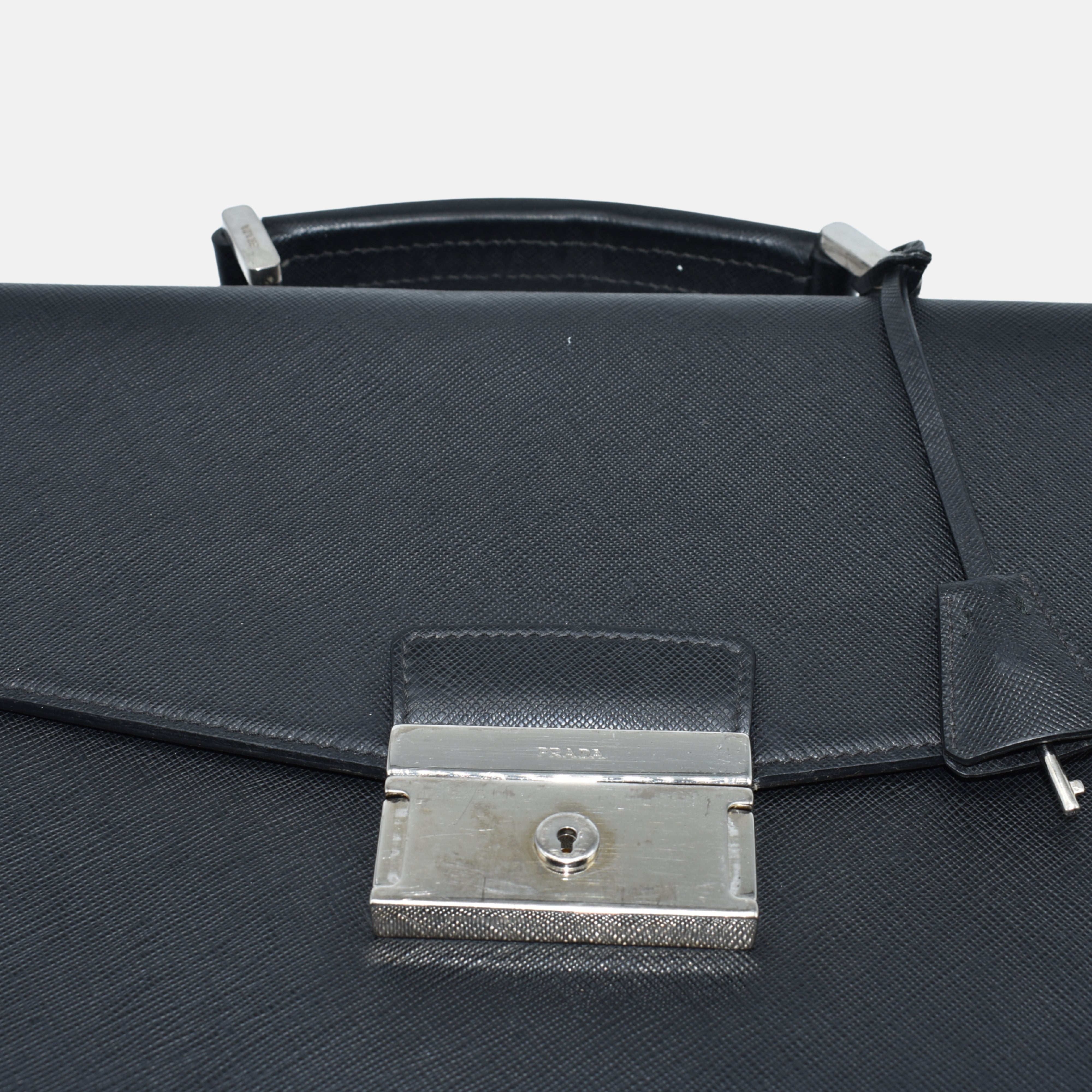 Black Briefcase made of Saffiano Leather (OS)