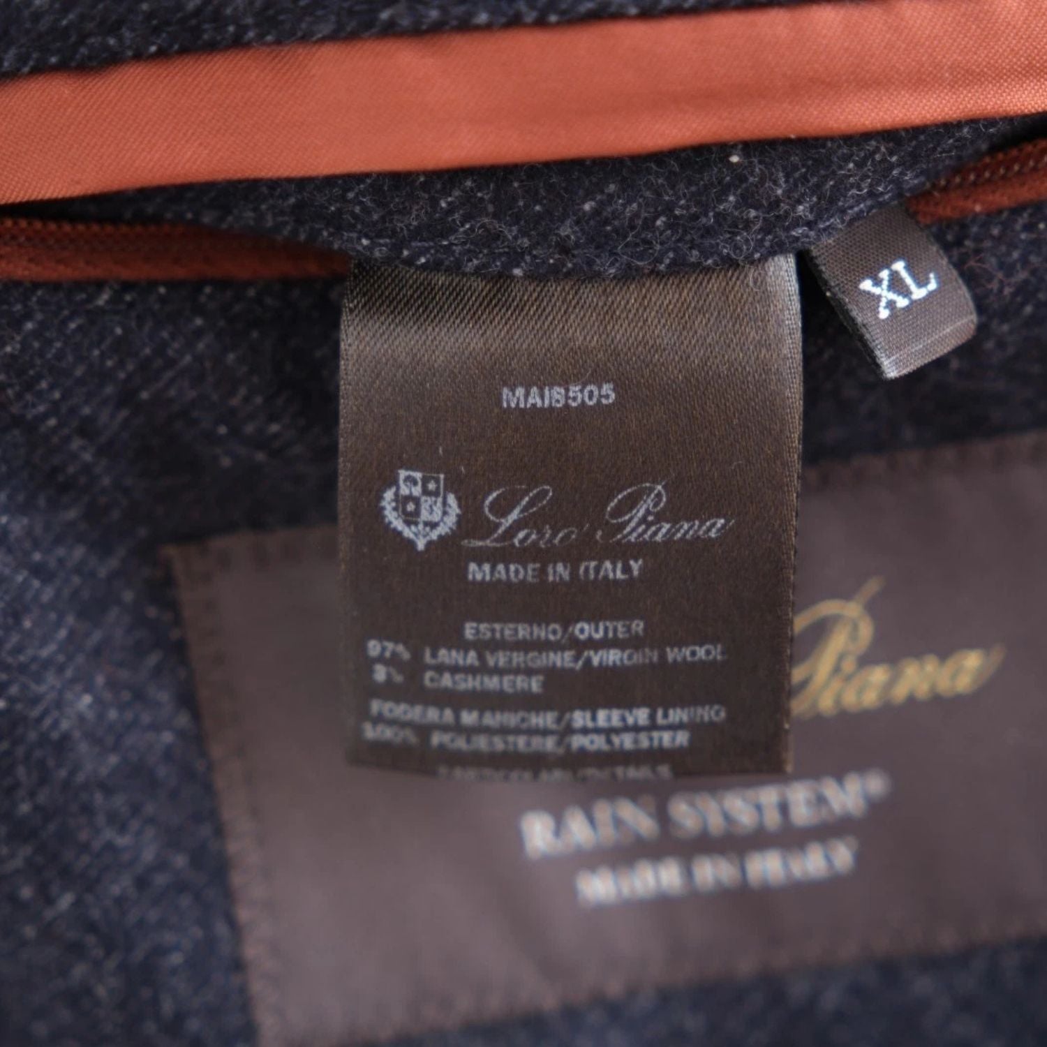 Blue "Caldwell" Peacoat made of Virgin Wool/Cashmere (XL)