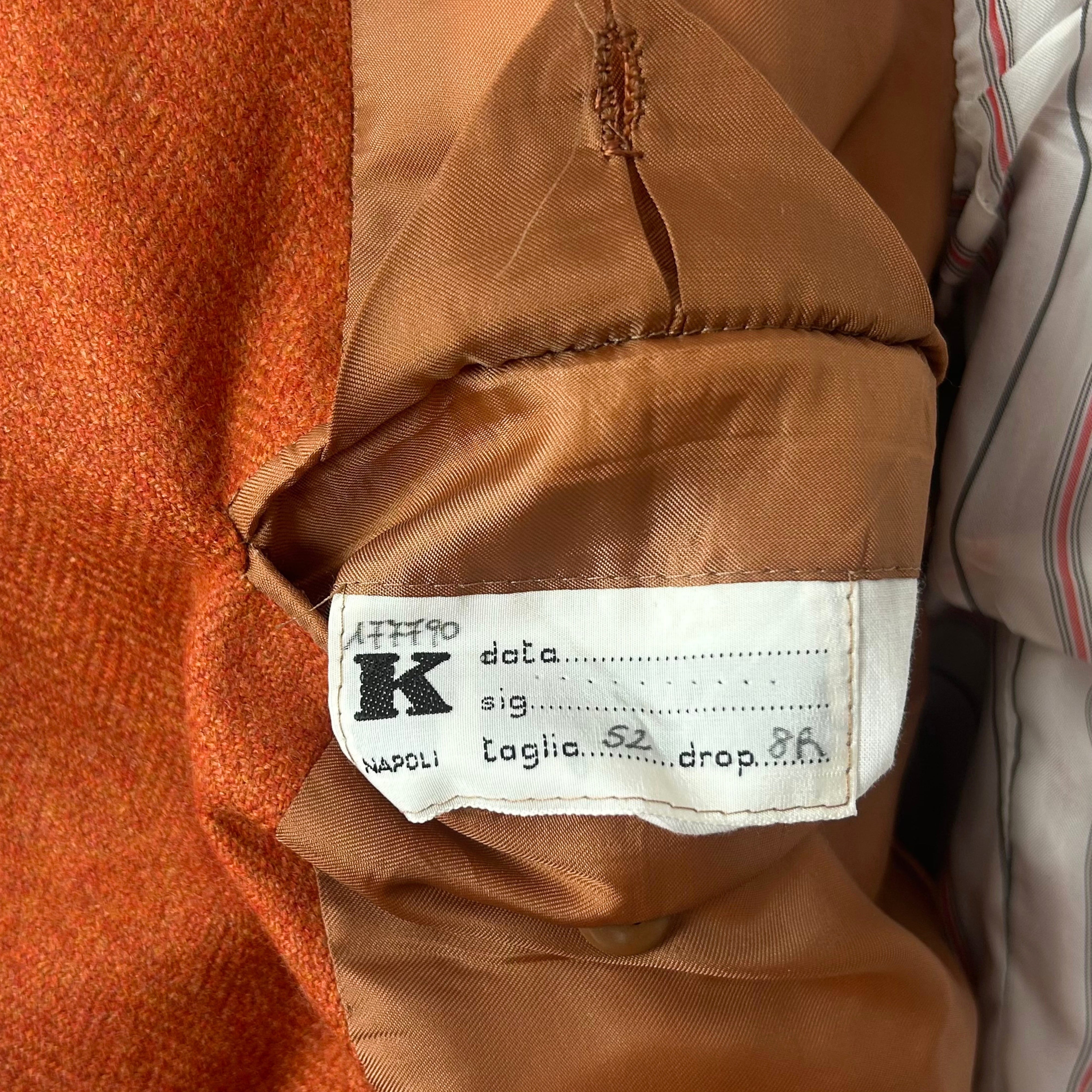Orange Herringbone Blazer made of Cashmere (EU 52)