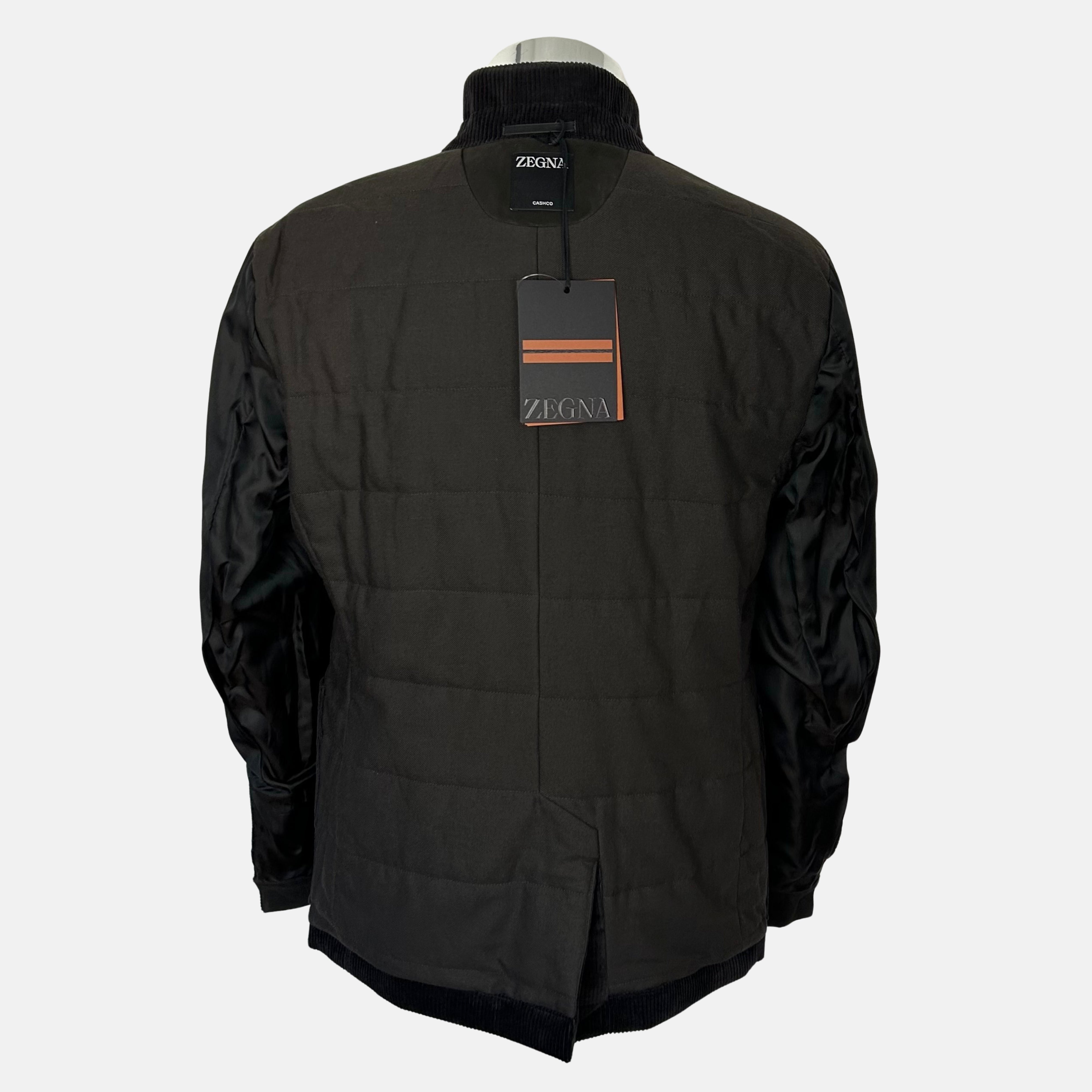 Black Il Conte Corduroy Cashco Jacket (EU 46)