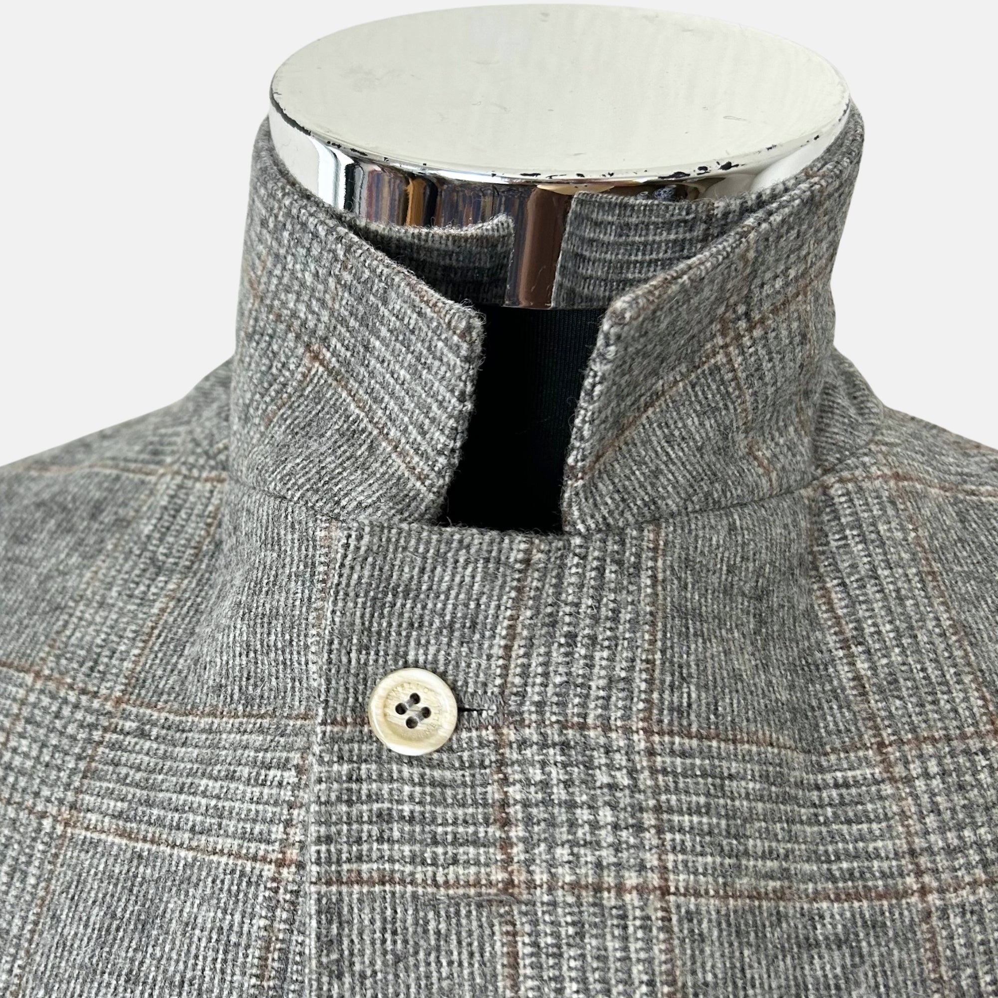 Gray/Brown Checkered made of Wool/Alpaca/Polyamide (EU 44)