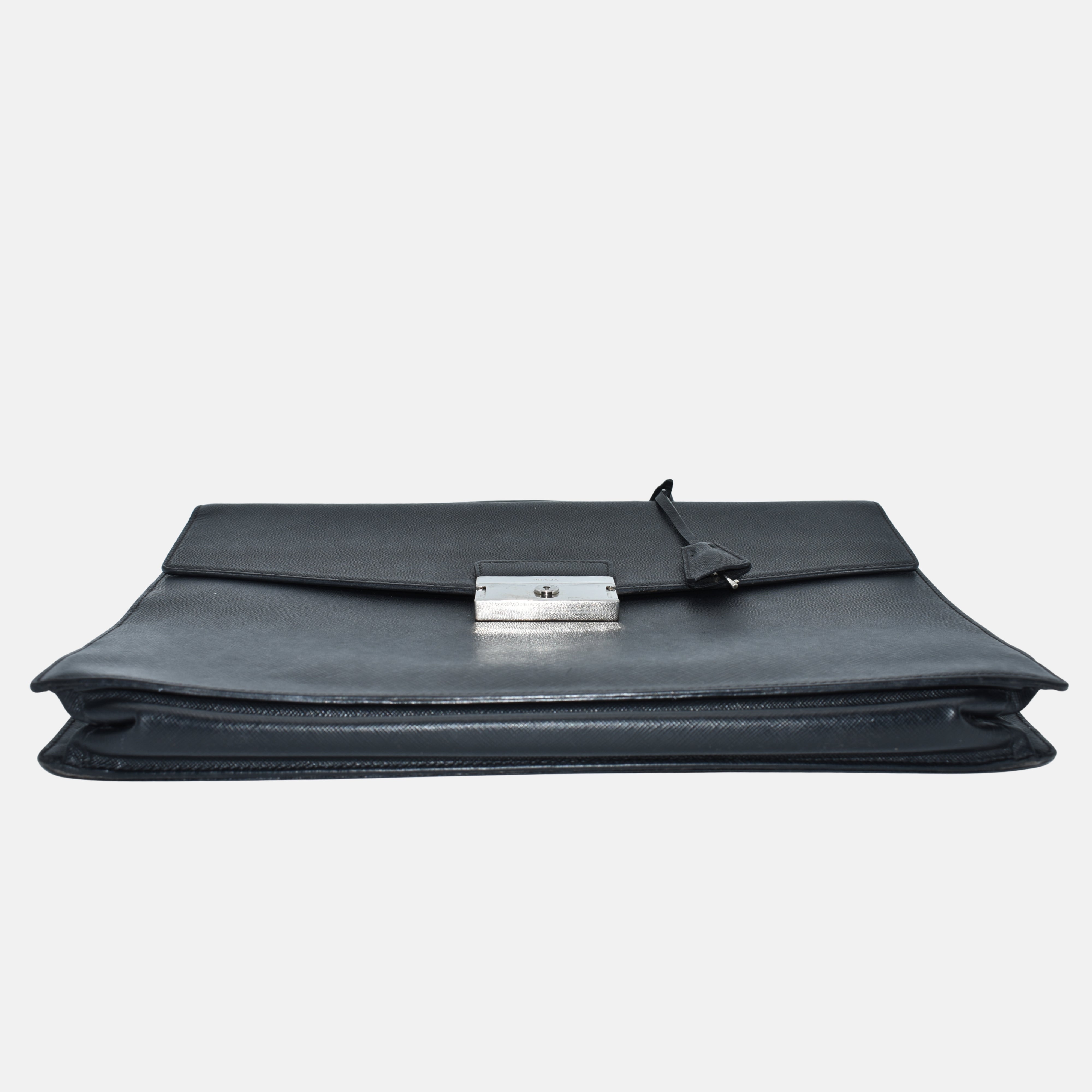 Black Briefcase made of Saffiano Leather (OS)