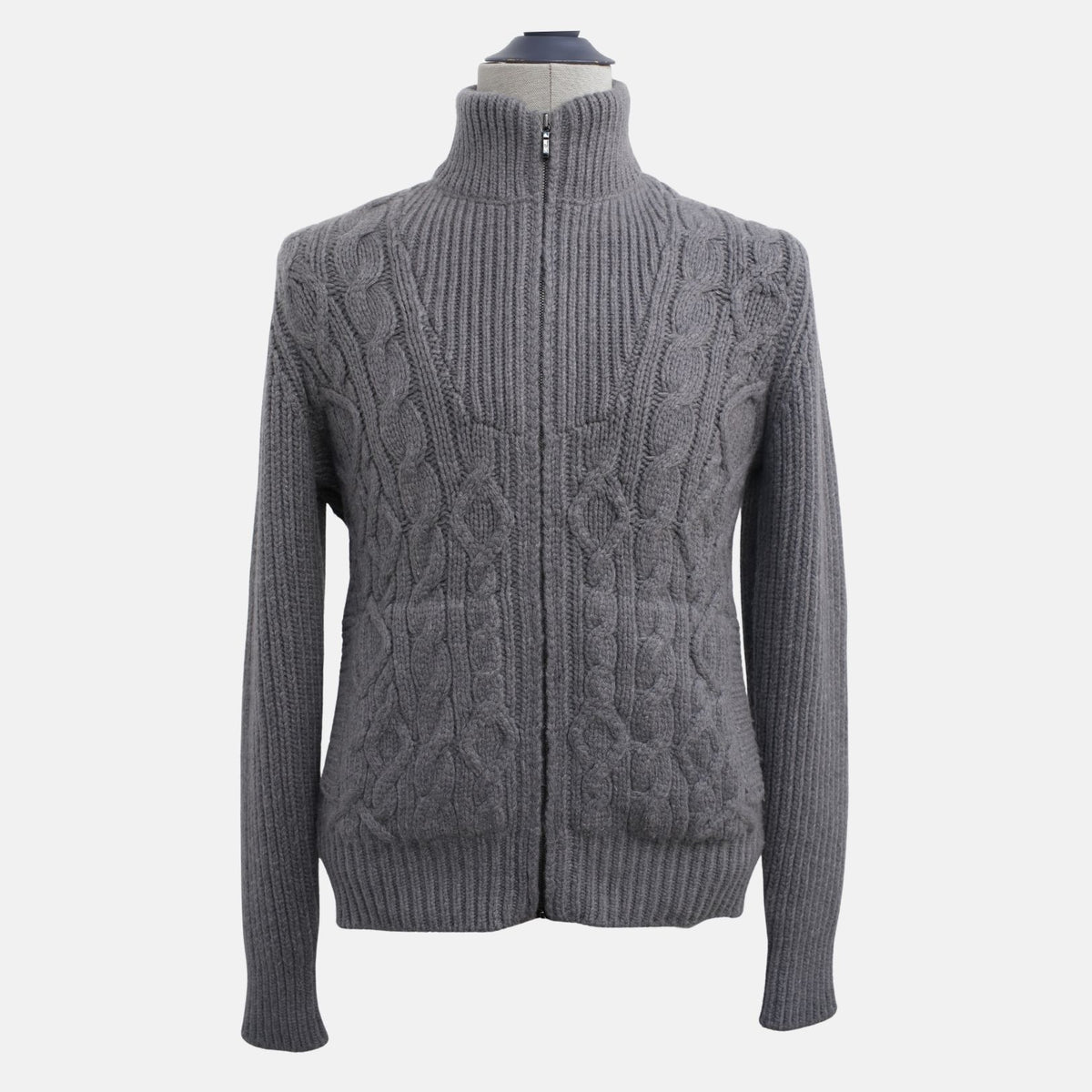 Loro Piana Baby Cashmere Cable Cardigan Grey (EU 50 / EU 54)