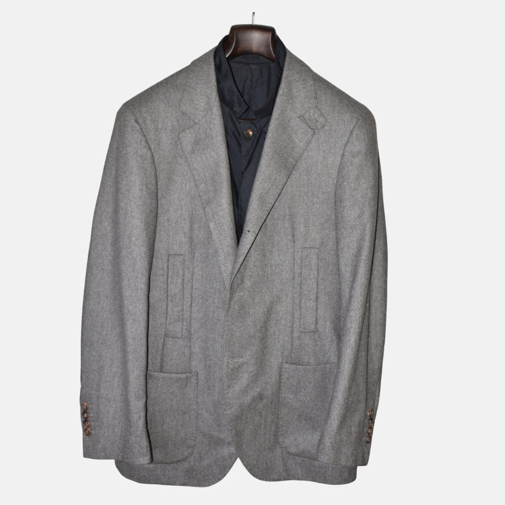 Grey Blazer with removable Vest made of Wool/Cashmere (EU 48)