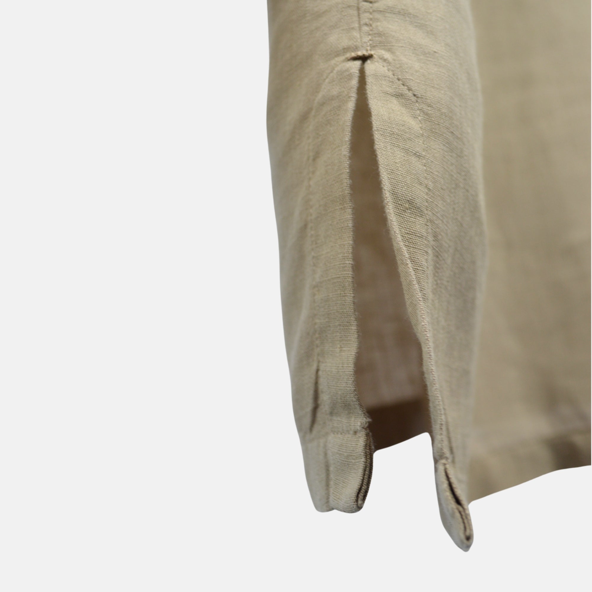 Khaki Shirt made of Linen (S)