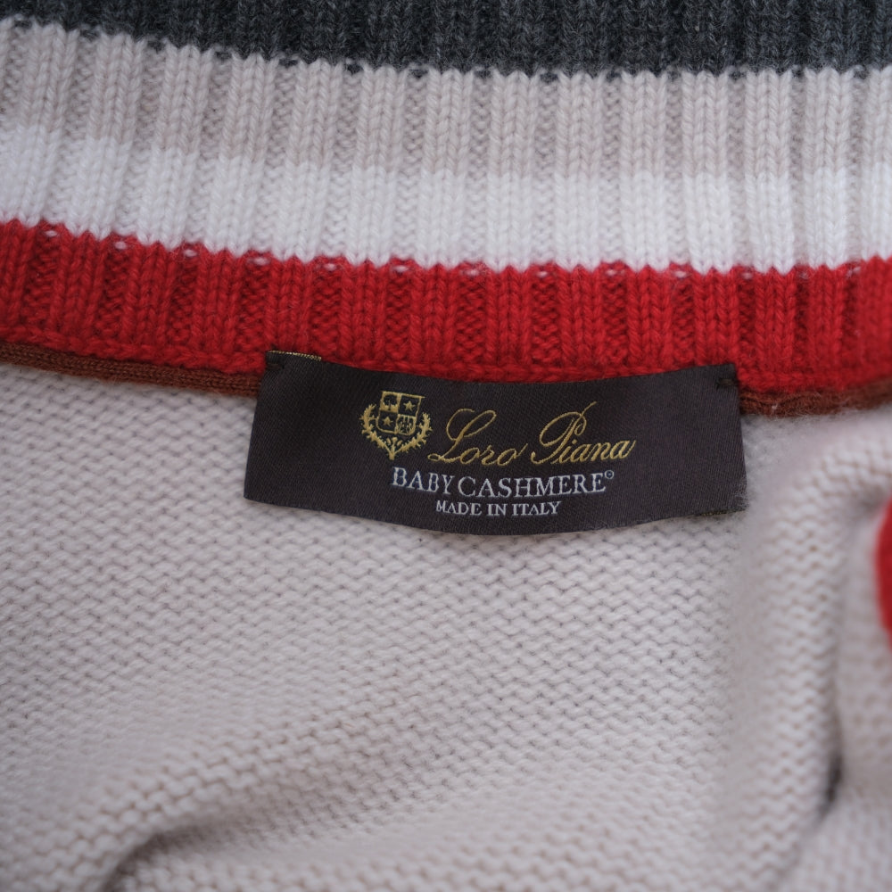 Offwhite Knitted Halfzip "St. Moritz" (EU 54)