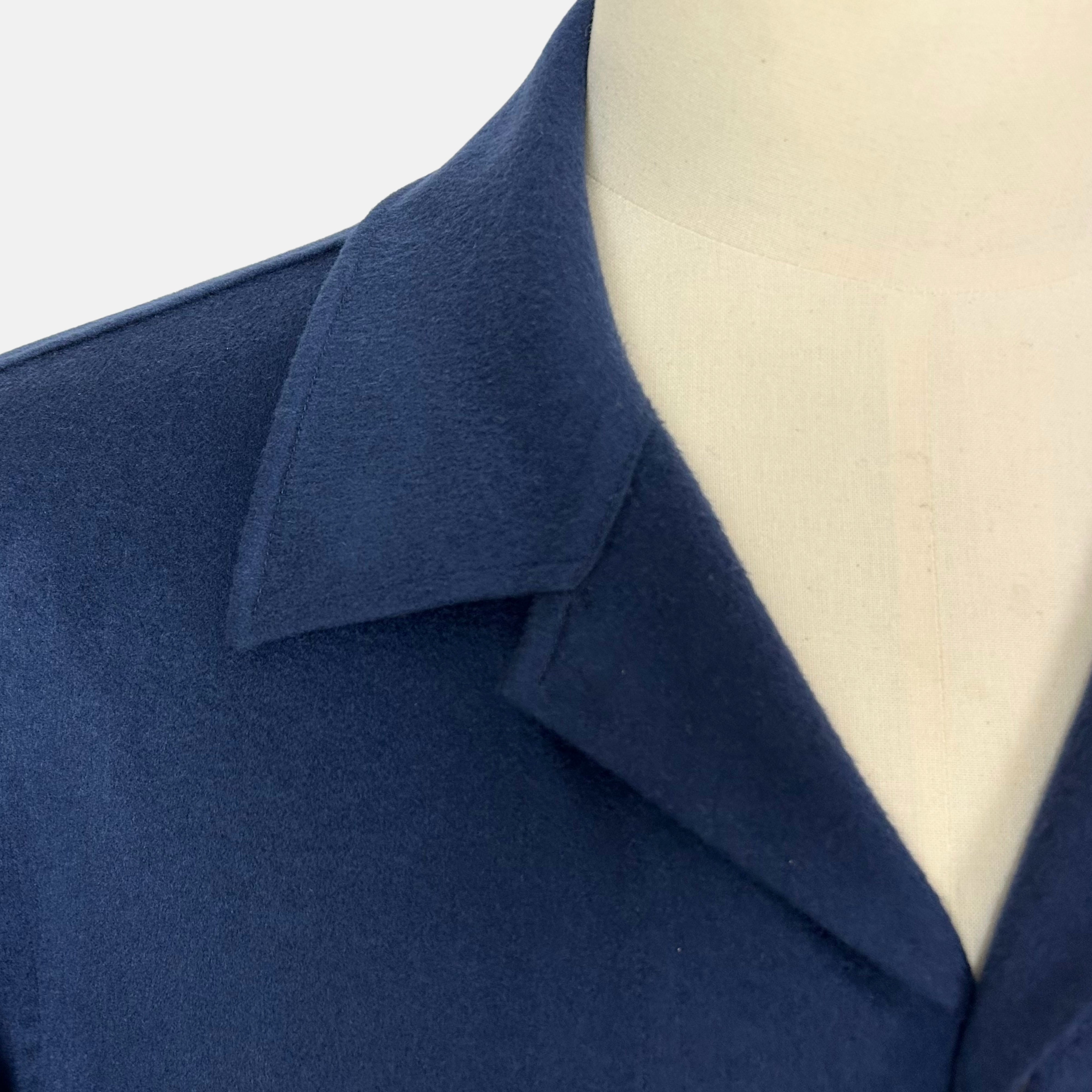 Navy Shirt Jacket made of Cashmere (L)