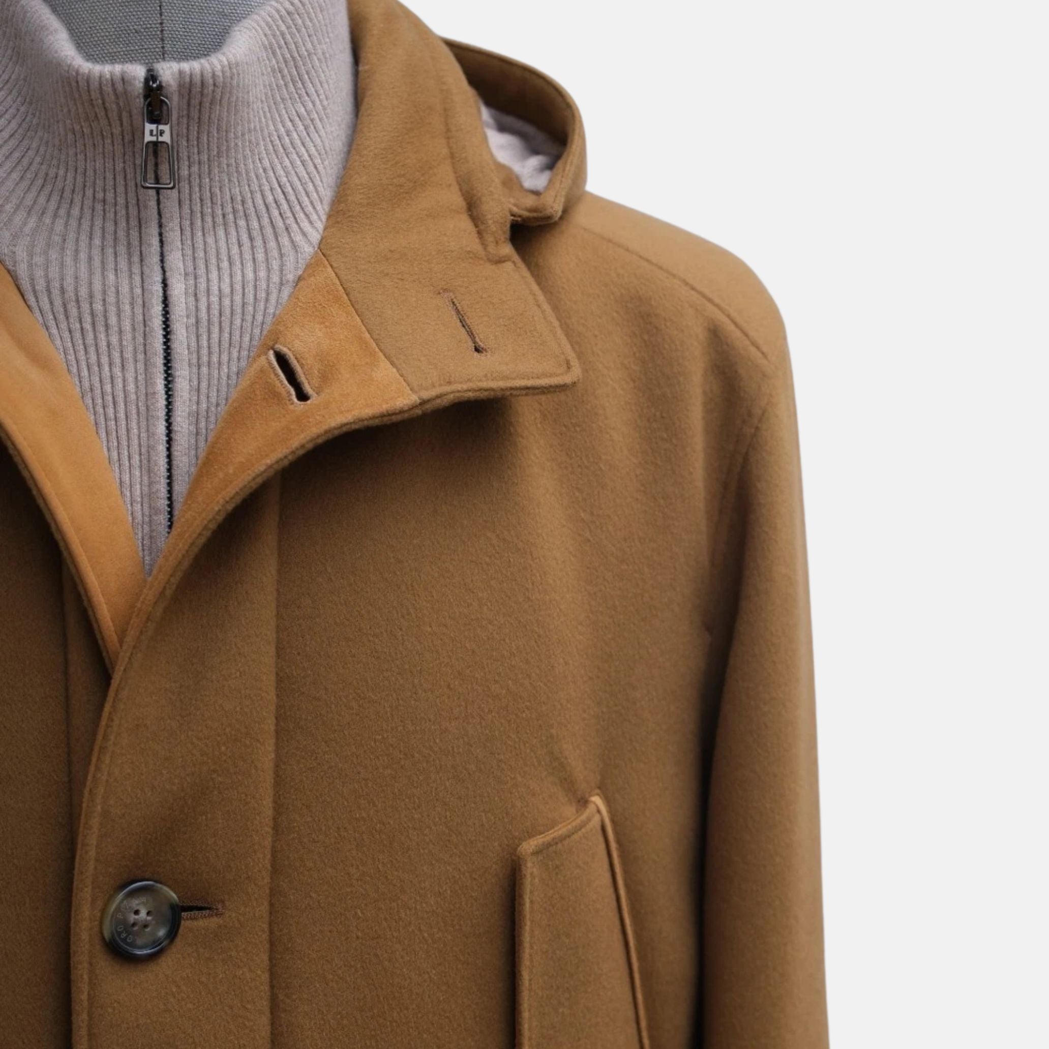 Camel Cashmere Parka (S)