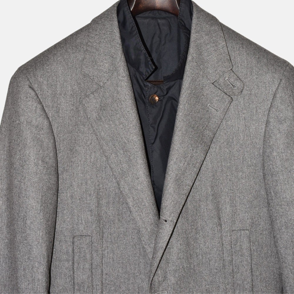 Grey Blazer with removable Vest made of Wool/Cashmere (EU 48)