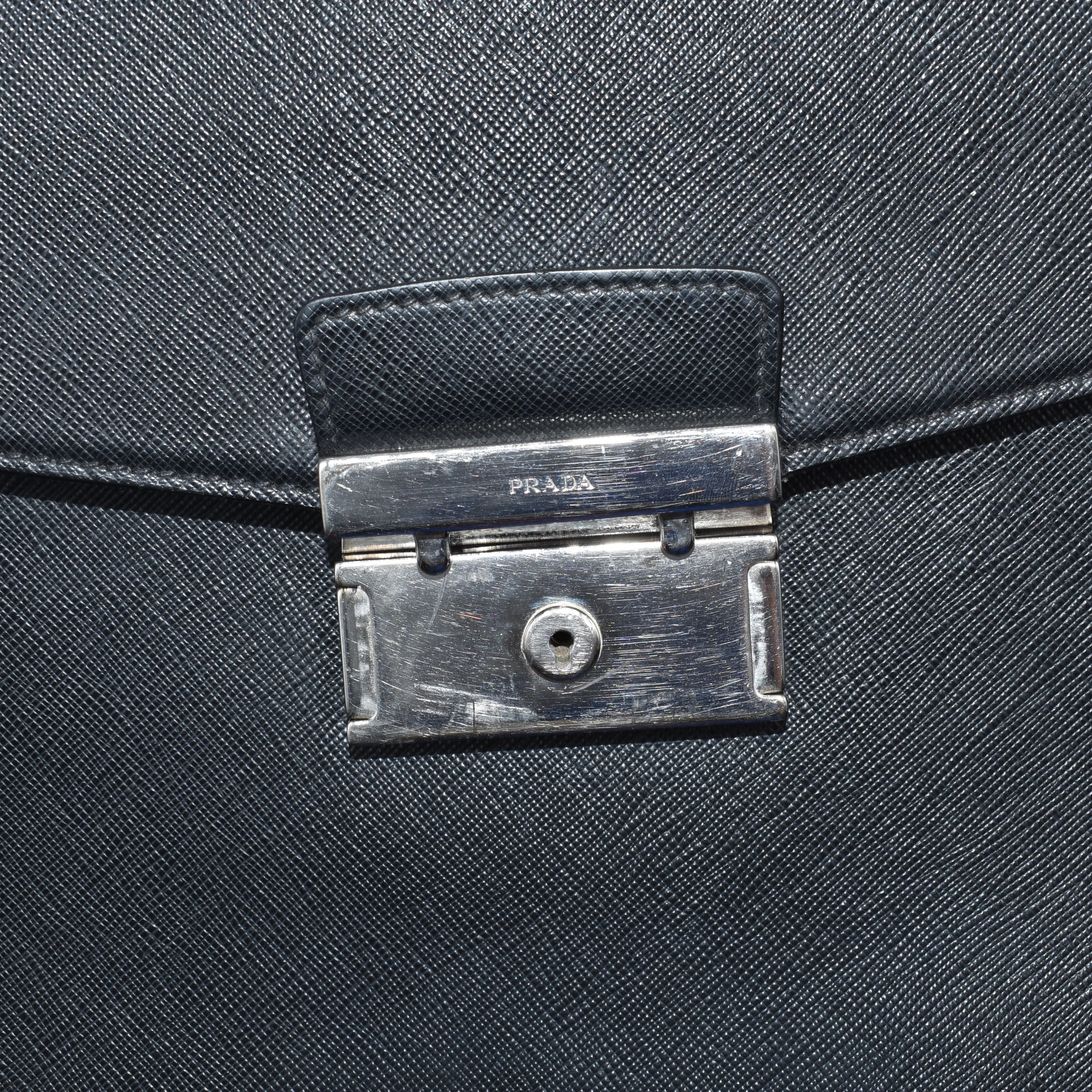Black Briefcase made of Saffiano Leather (OS)