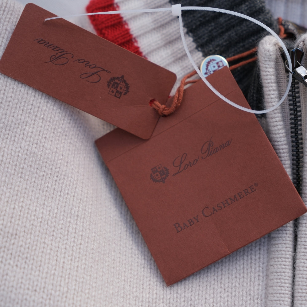 Offwhite Knitted Halfzip "St. Moritz" (EU 54)