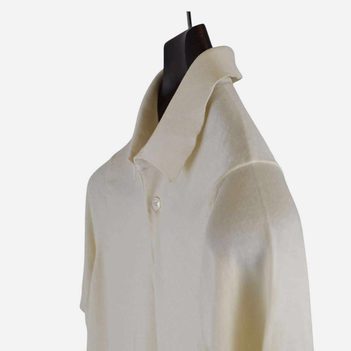 Offwhite Strick Poloshirt aus Baumwolle (EU 48)