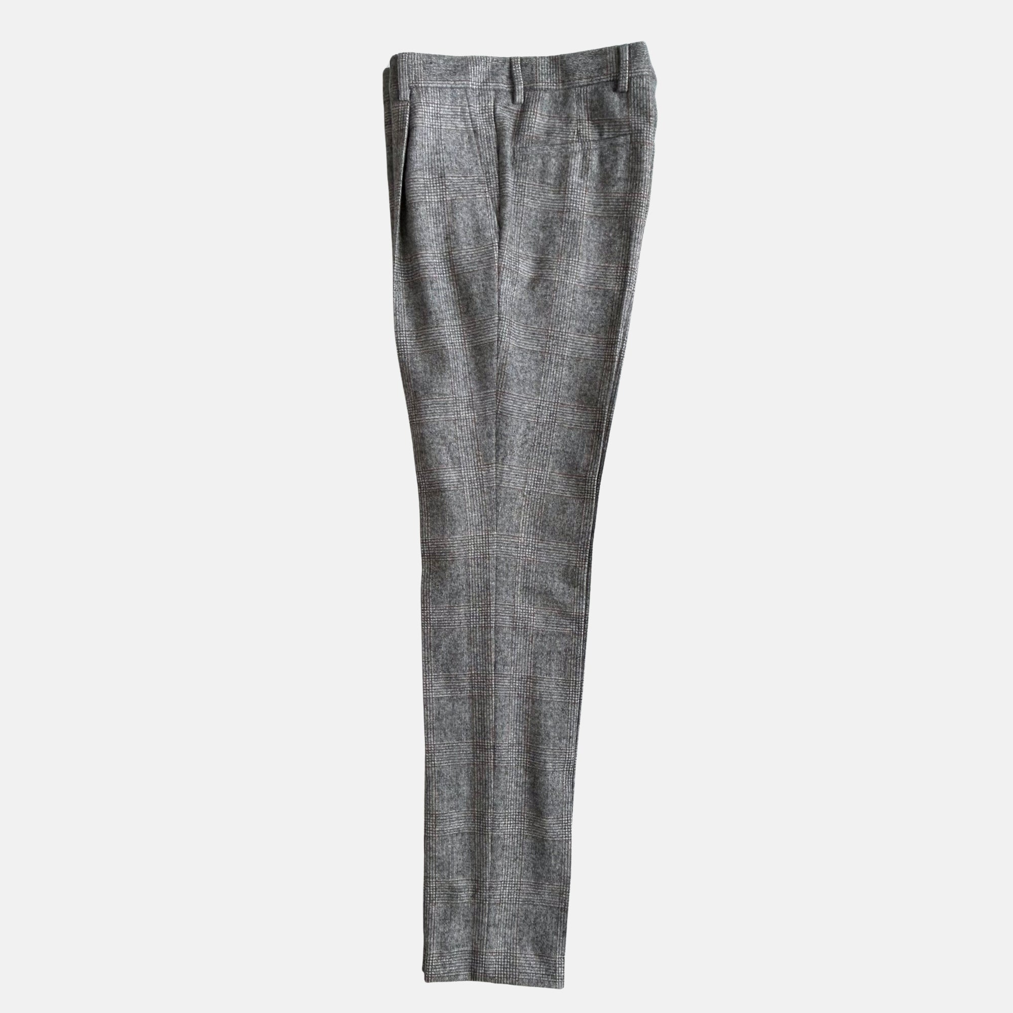 Gray/Brown Checkered made of Wool/Alpaca/Polyamide (EU 44)