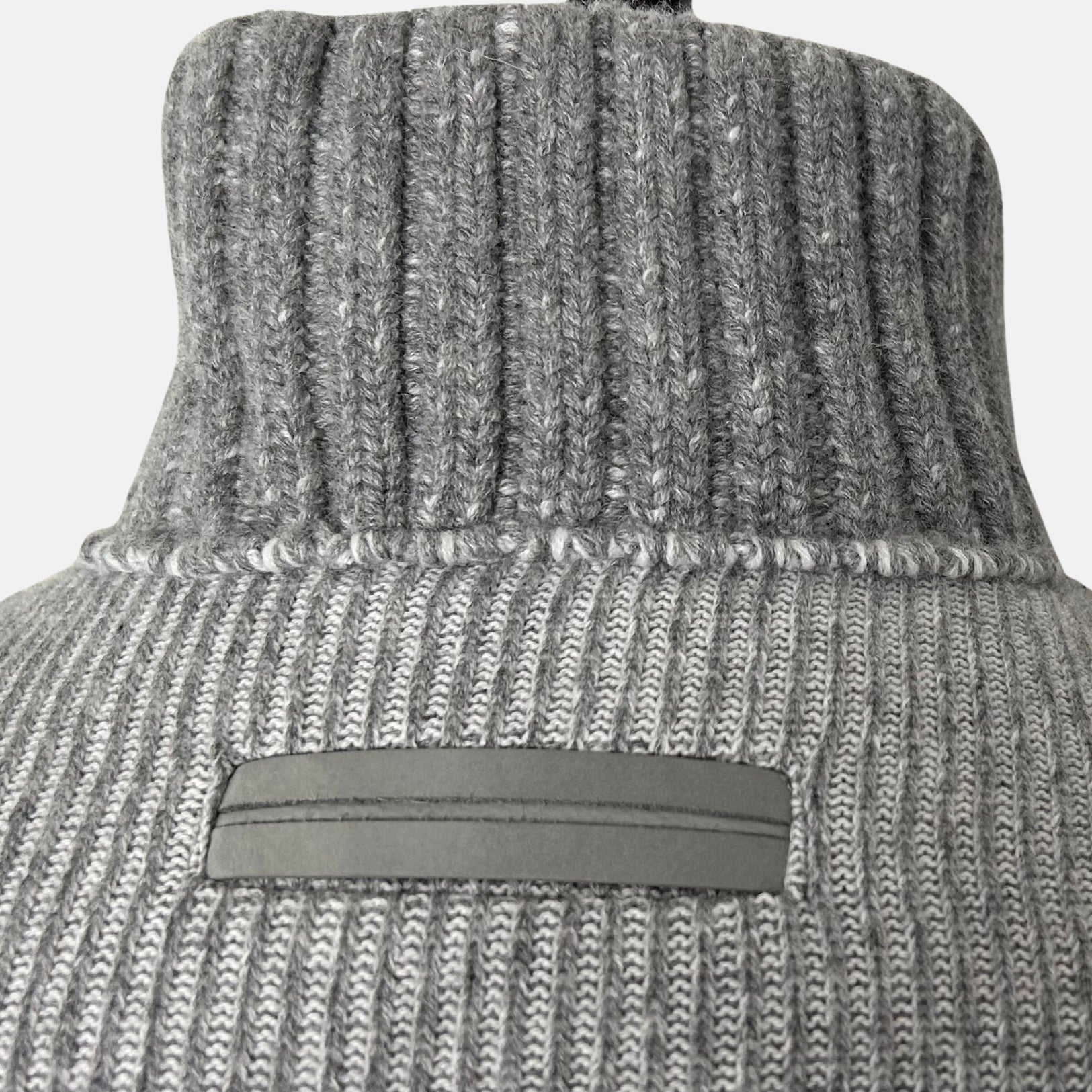 Grey Bomber Jacket made of Cashmere/Leather Details (EU 48)