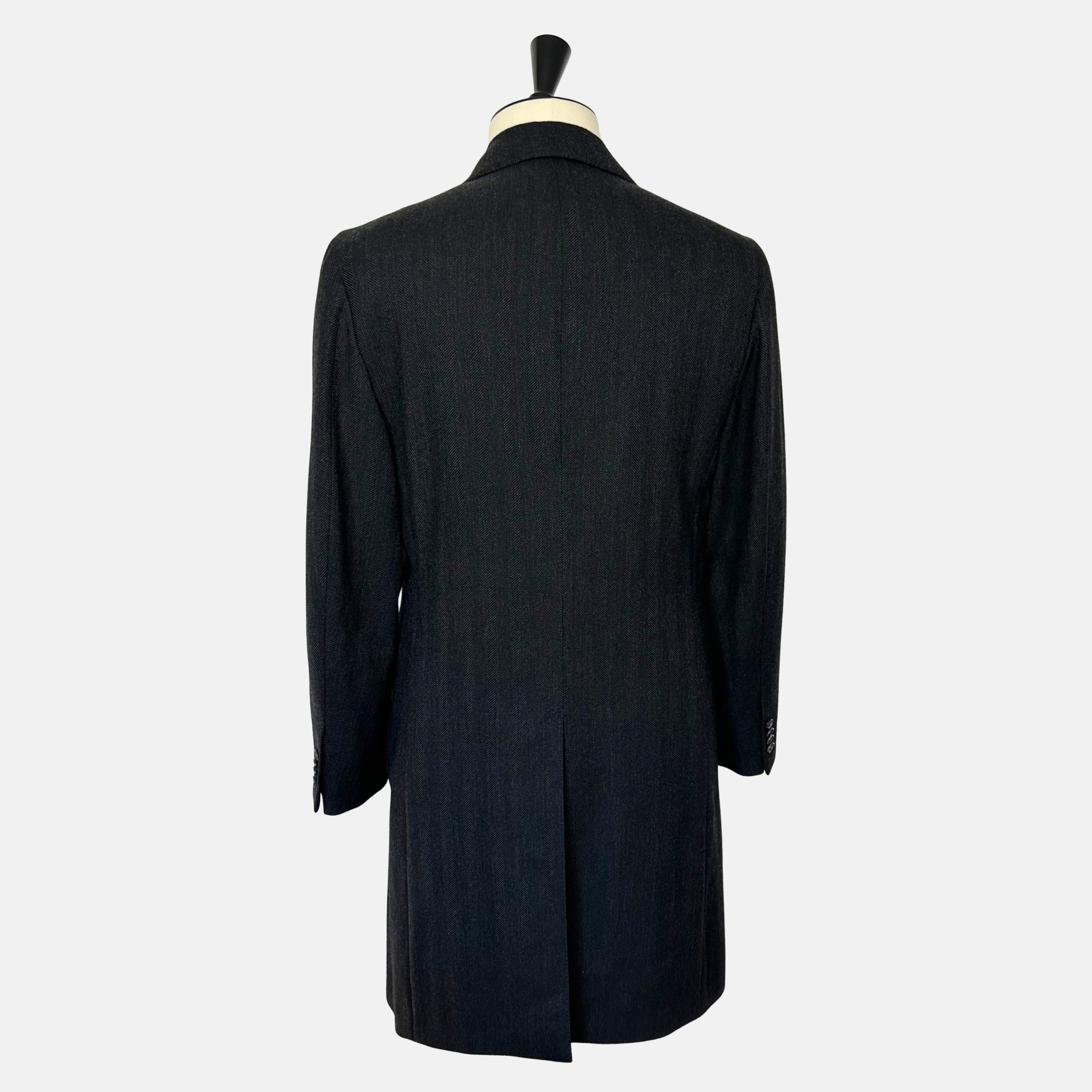 Anthracite Herringbone Coat made of Wool (EU 48)