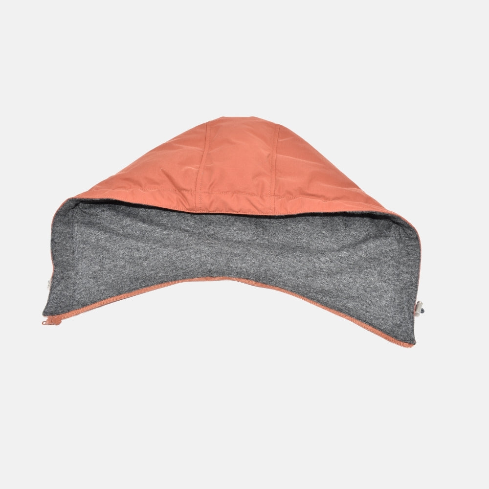 Orange/Grey Down Vest with Cashmere Details (M)