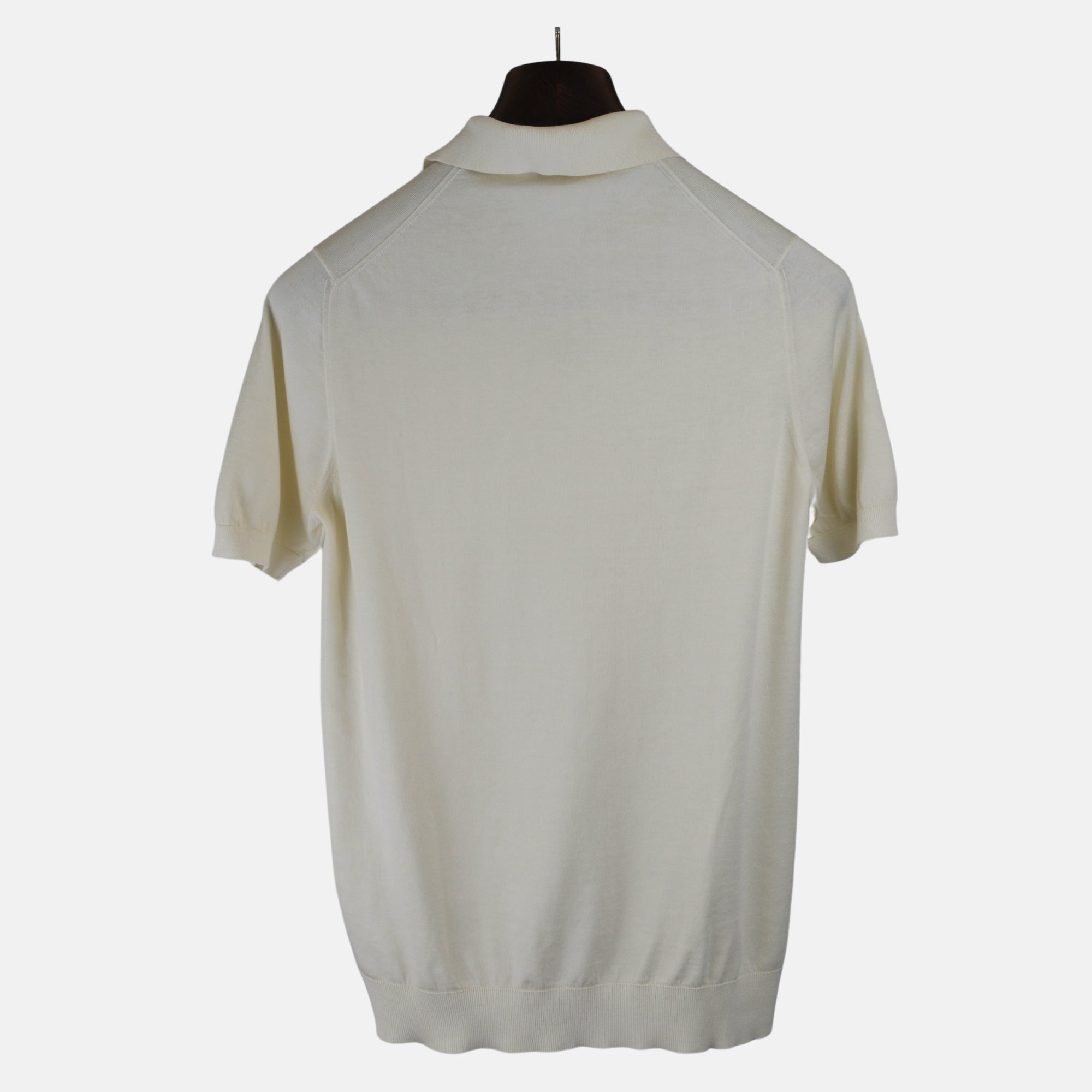 Offwhite Knit Poloshirt made of Cotton (EU 48)