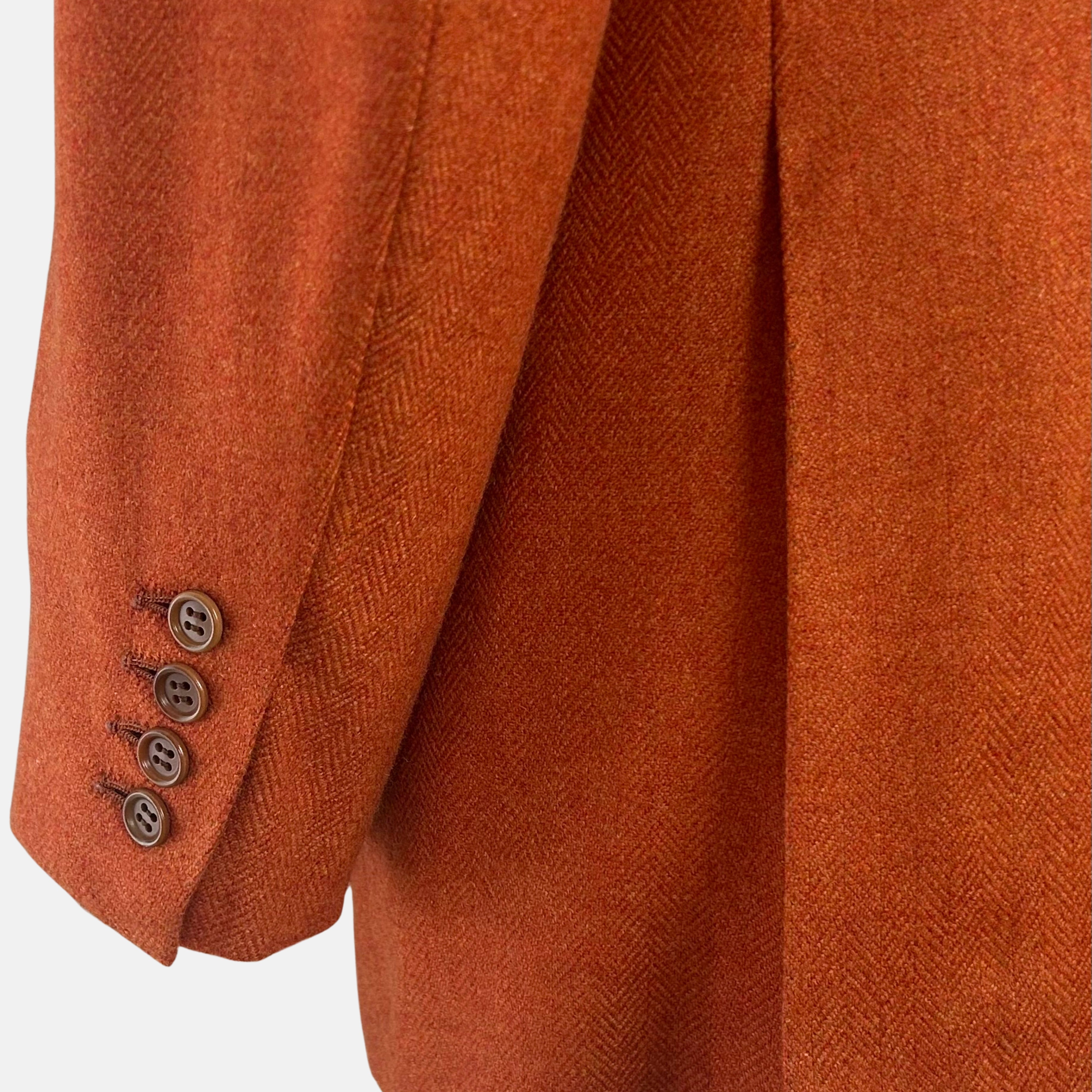 Orange Herringbone Blazer made of Cashmere (EU 52)