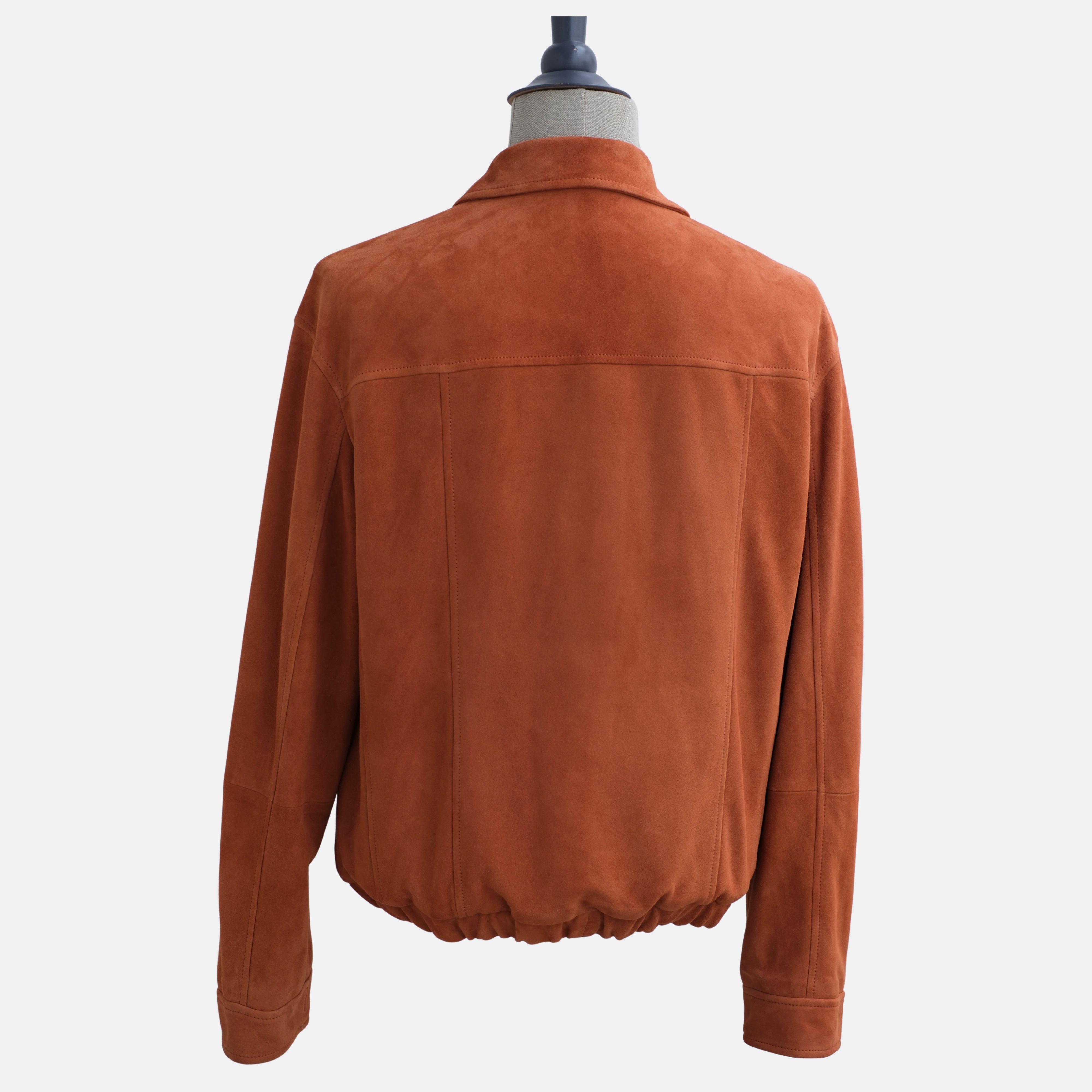 Terracotta Blouson Bomber Jacket made of Suede (M)