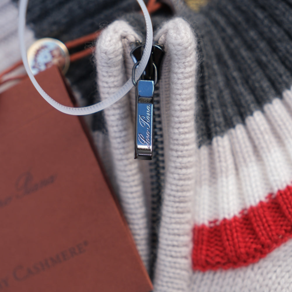 Offwhite Knitted Halfzip "St. Moritz" (EU 54)