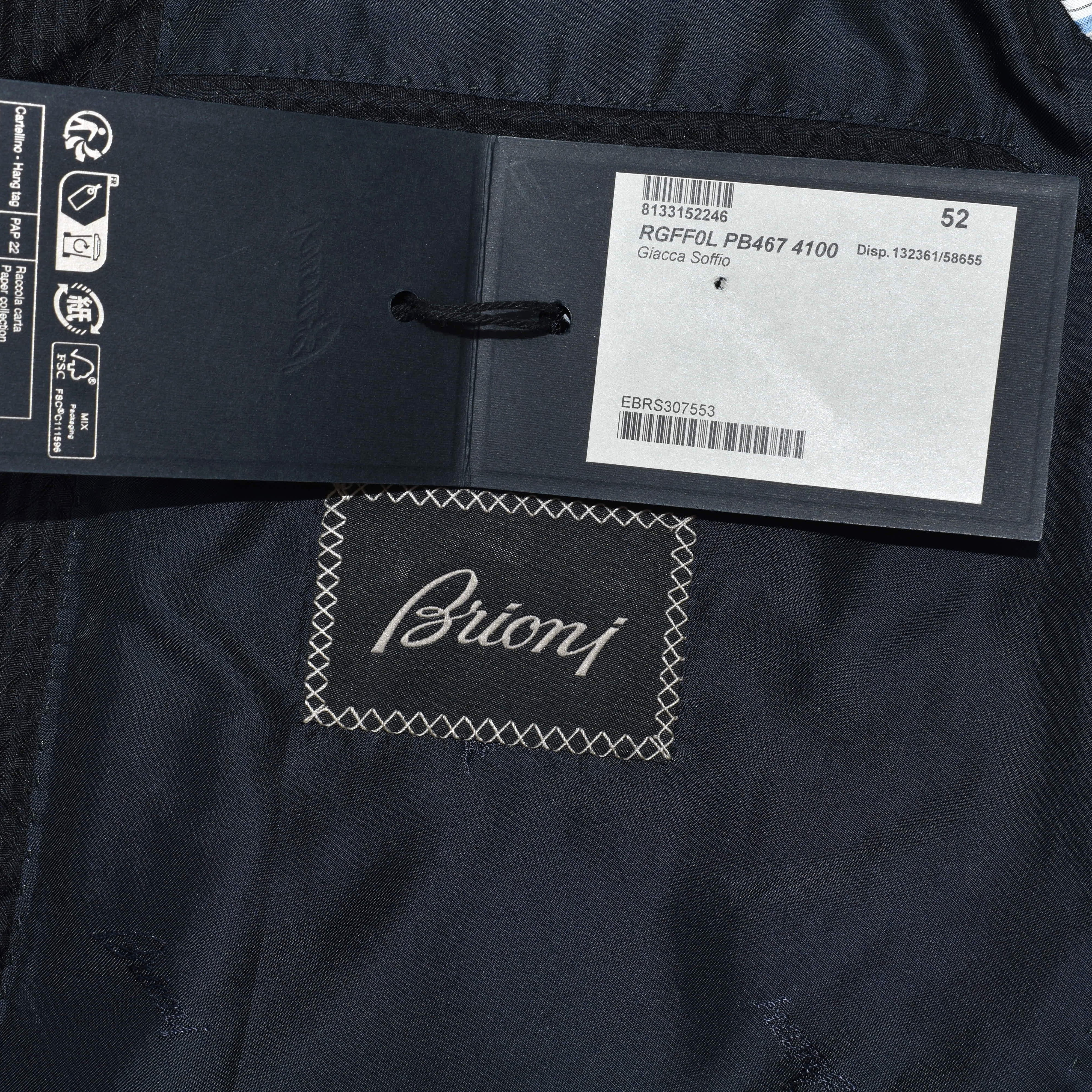 Midnight Blue Seersucker Blazer made of Silk (EU 50, EU 52)