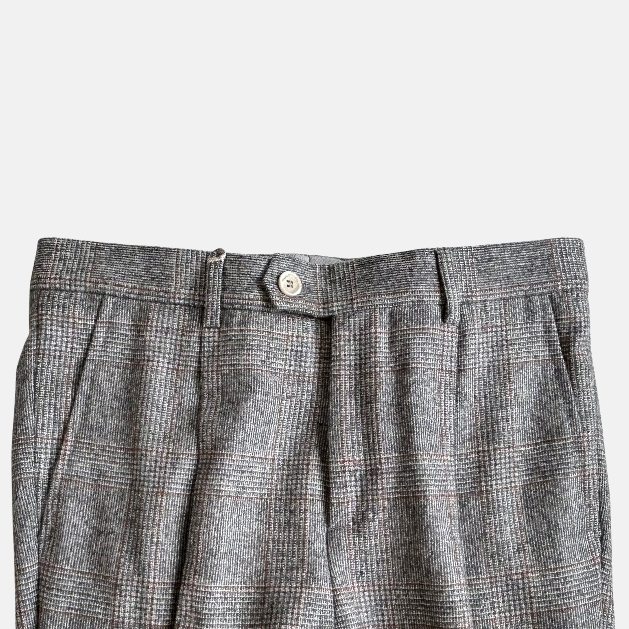 Gray/Brown Checkered made of Wool/Alpaca/Polyamide (EU 44)