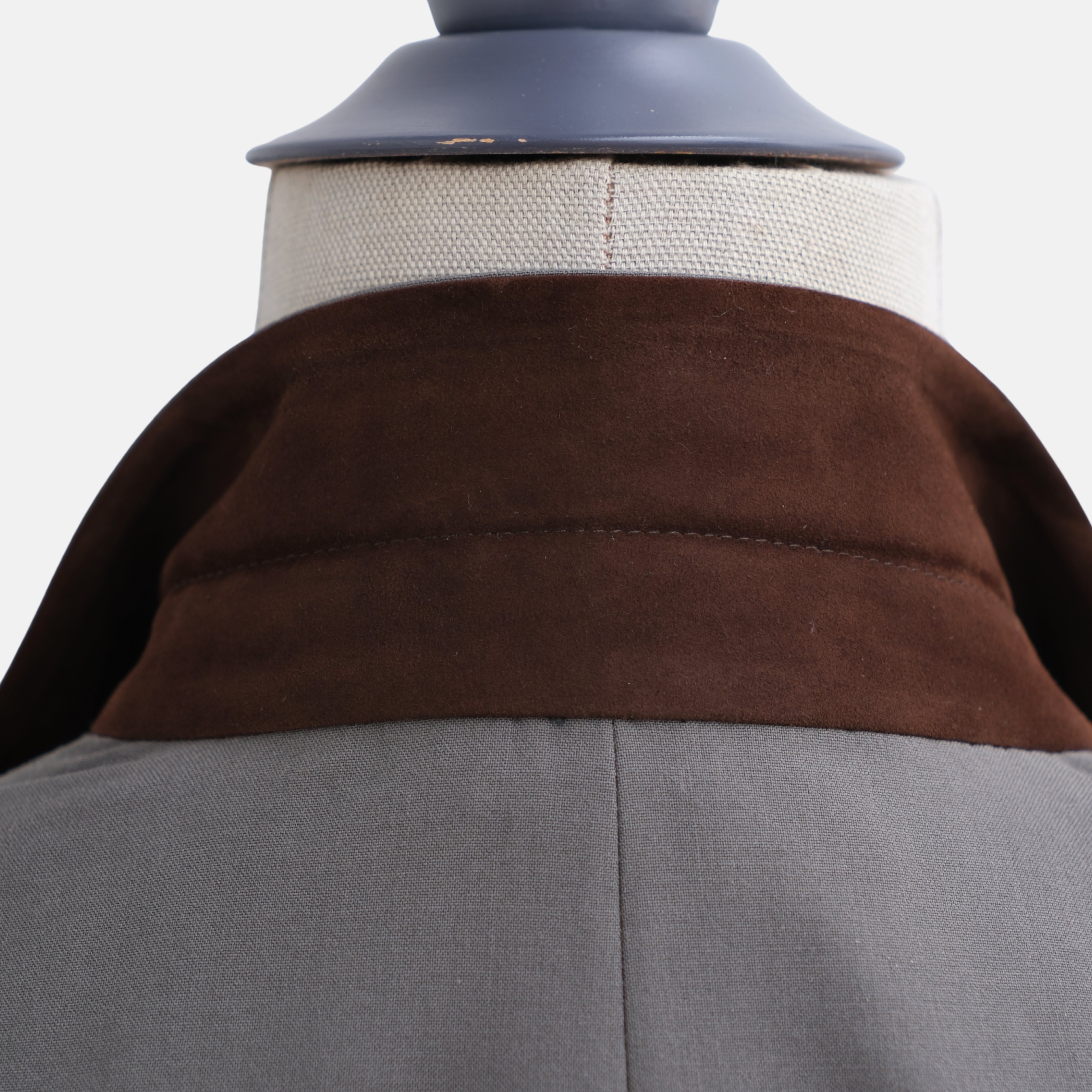 Gray Rain System Blazer made of Wool/Elastane with Suede Details (EU 50)
