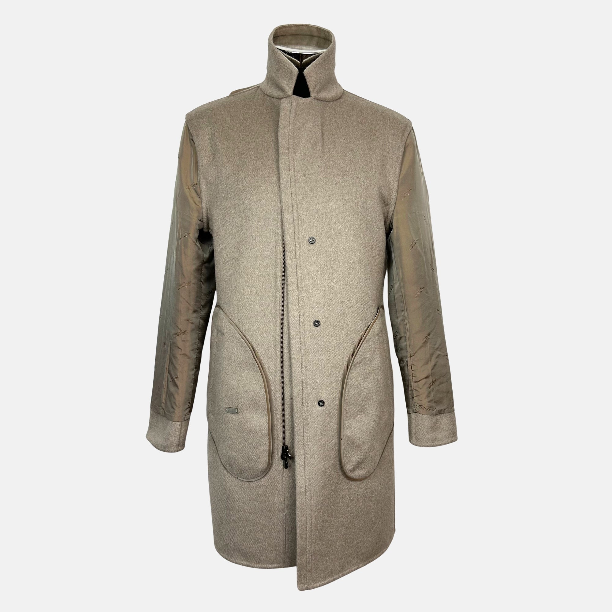 Greige Coat made of Cashmere (M)