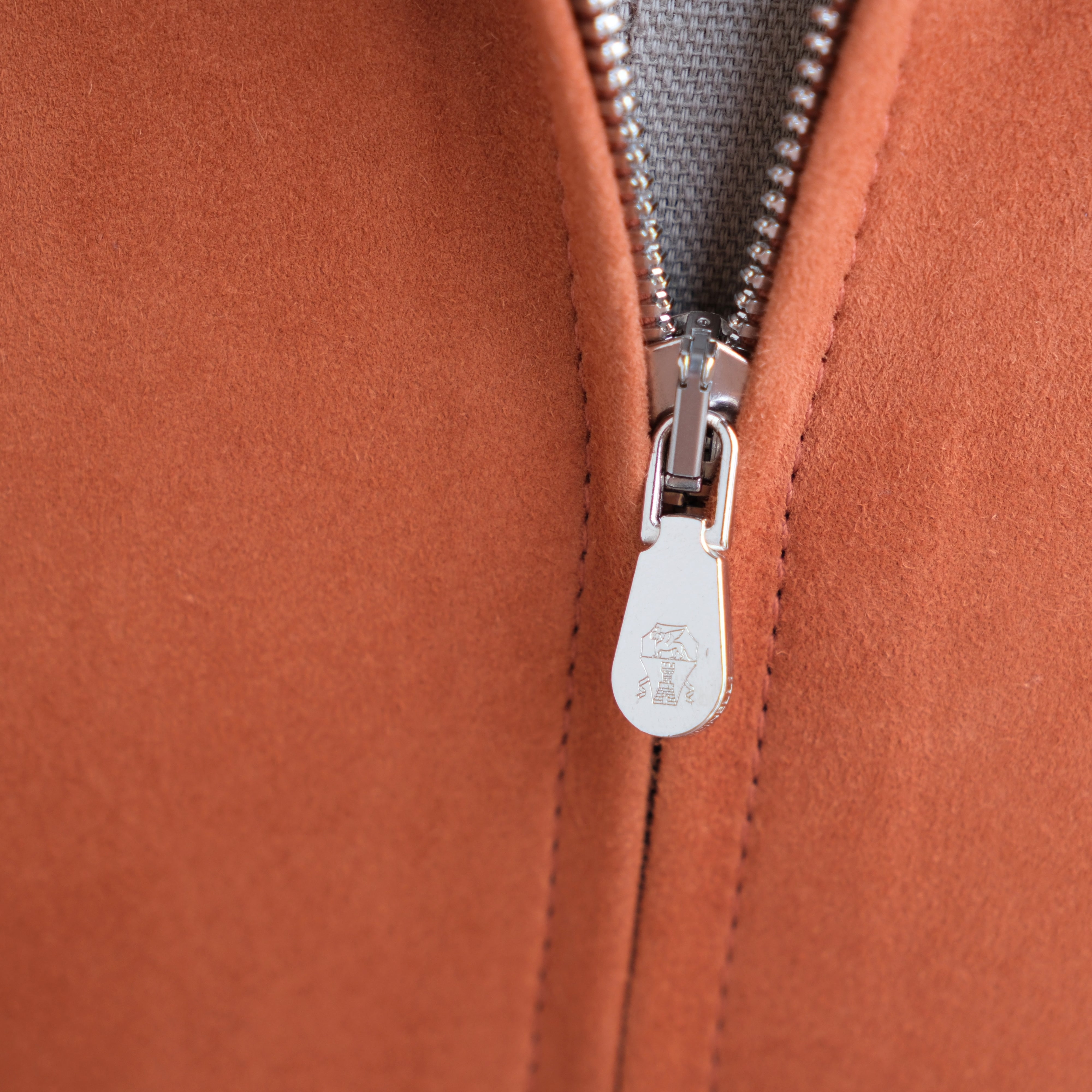 Terracotta Blouson Bomber Jacket made of Suede (M)