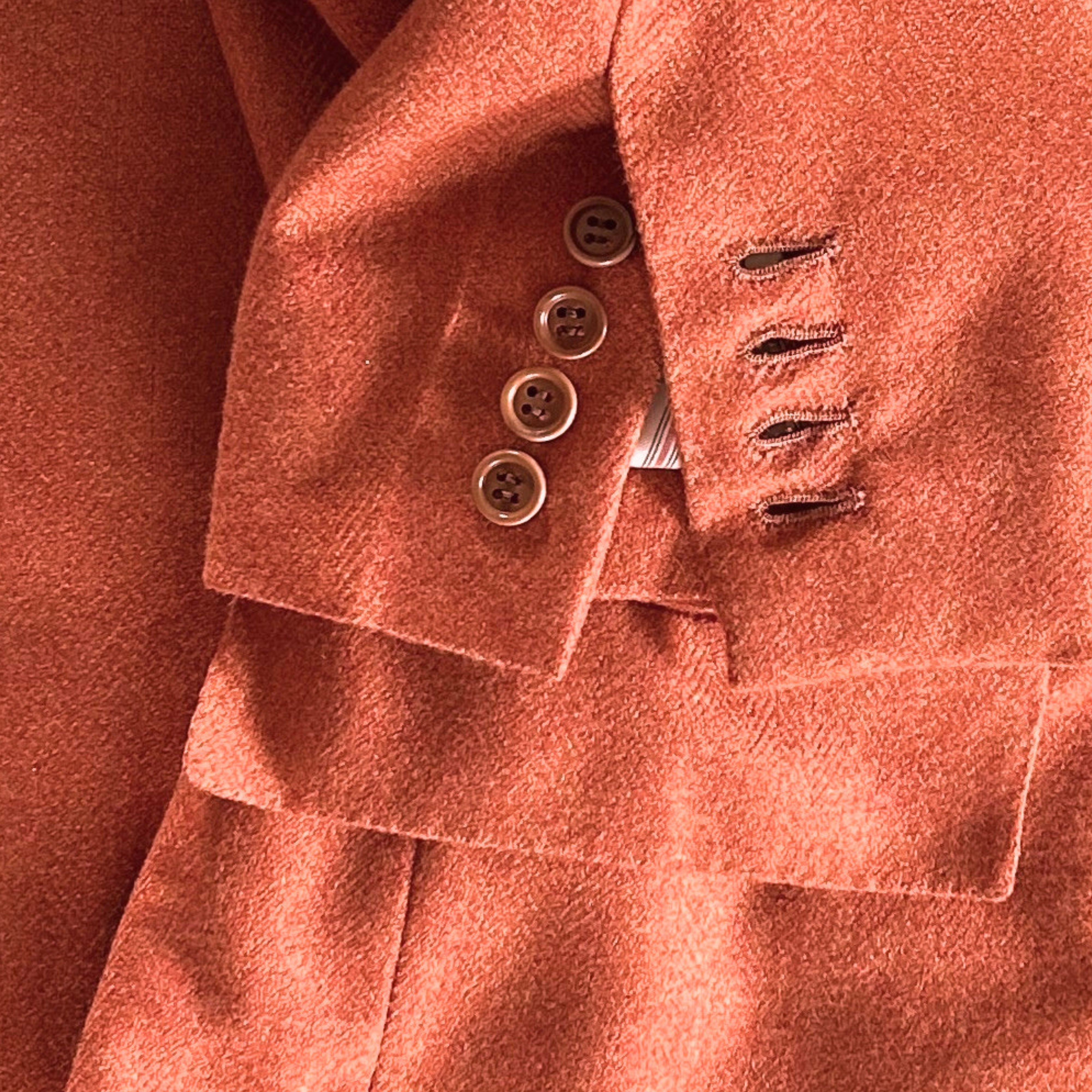 Orange Herringbone Blazer made of Cashmere (EU 52)
