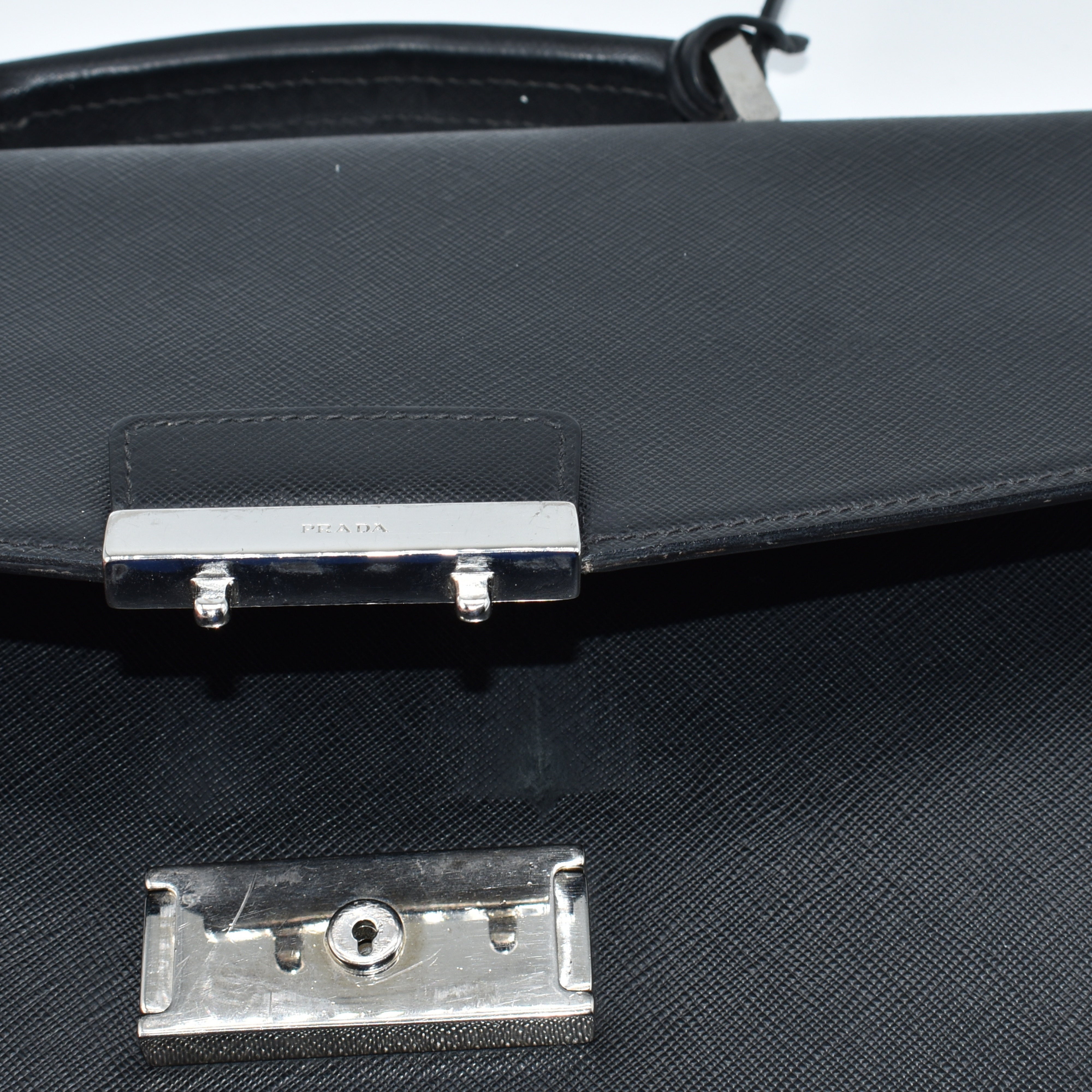 Black Briefcase made of Saffiano Leather (OS)