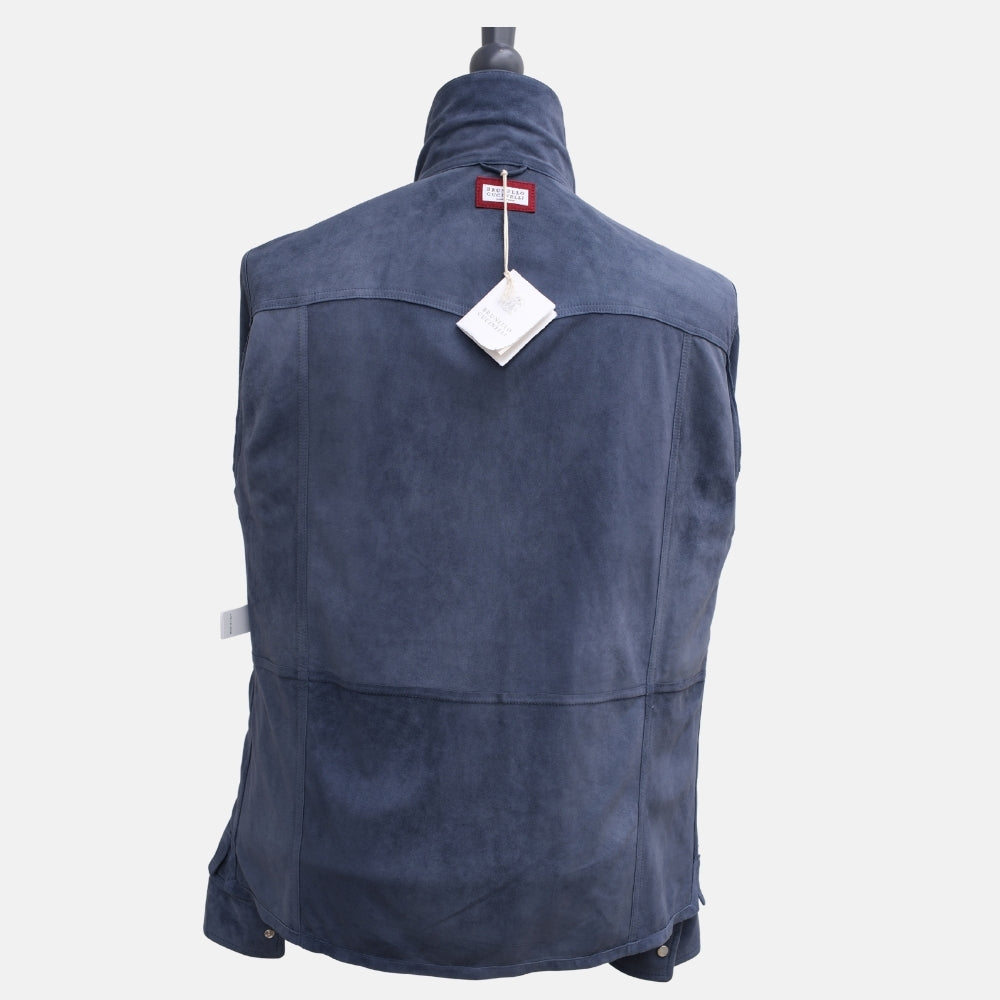Blue Suede Shirt Jacket (M)