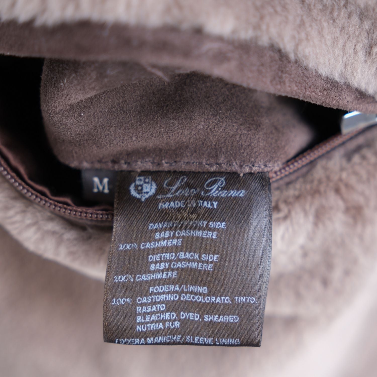 Blue Beaver Lined Cashmere Coat (M)