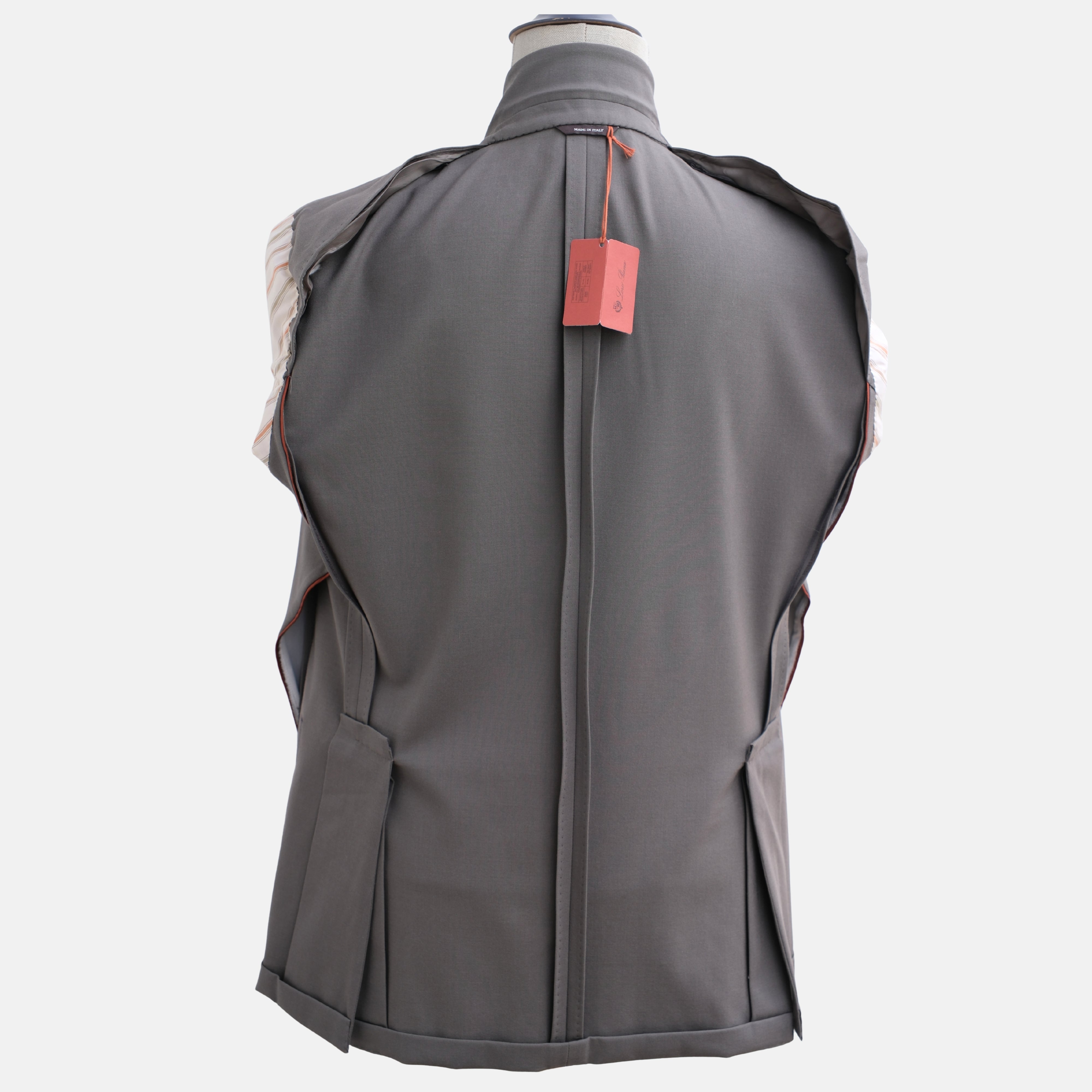 Gray Rain System Blazer made of Wool/Elastane with Suede Details (EU 50)