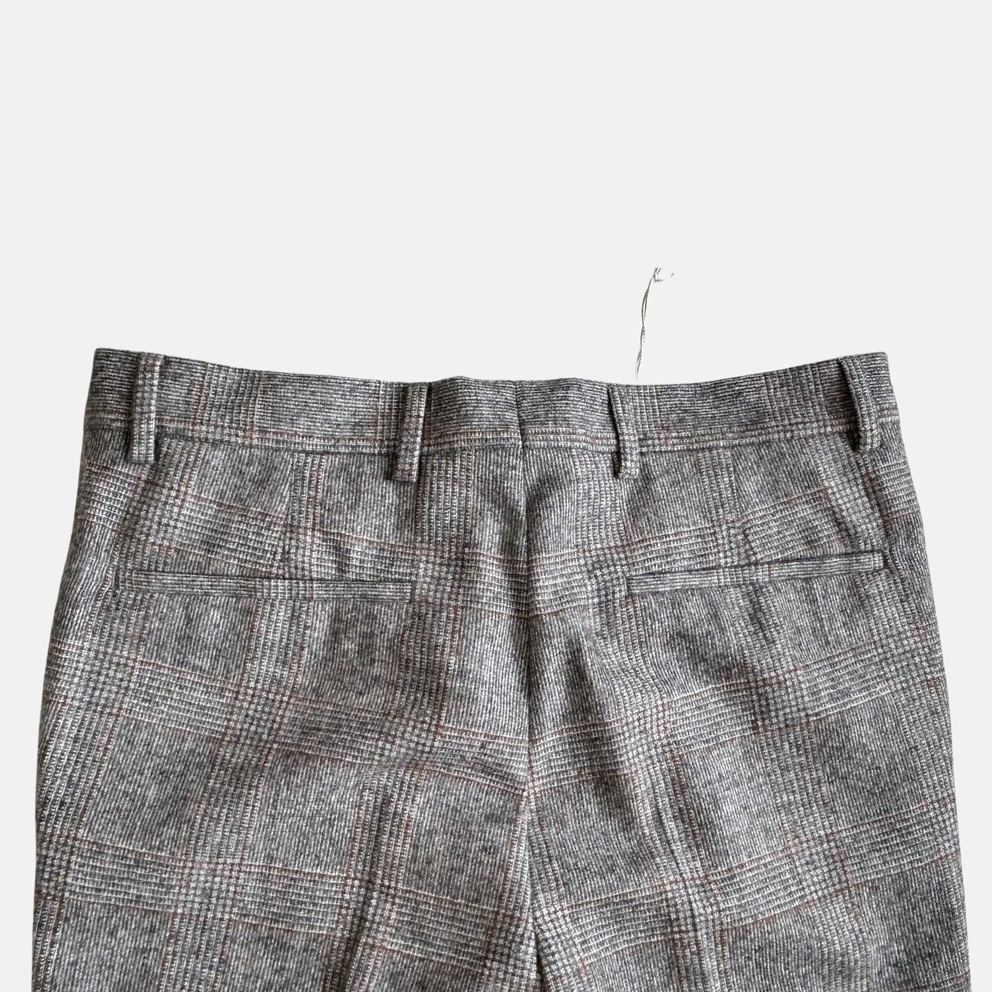 Gray/Brown Checkered made of Wool/Alpaca/Polyamide (EU 44)
