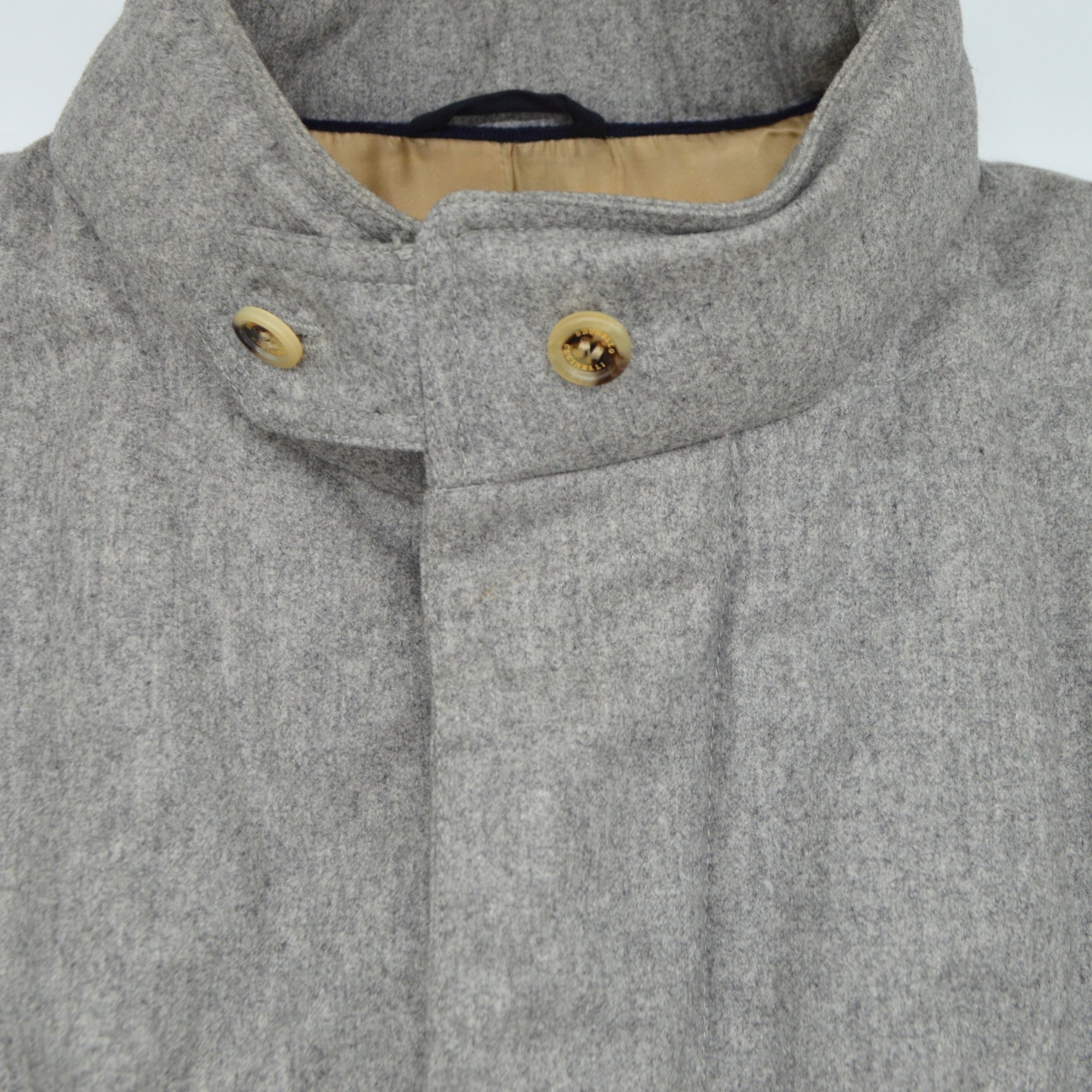 Grey Down Jacket made of Wool/Cashmere (52)