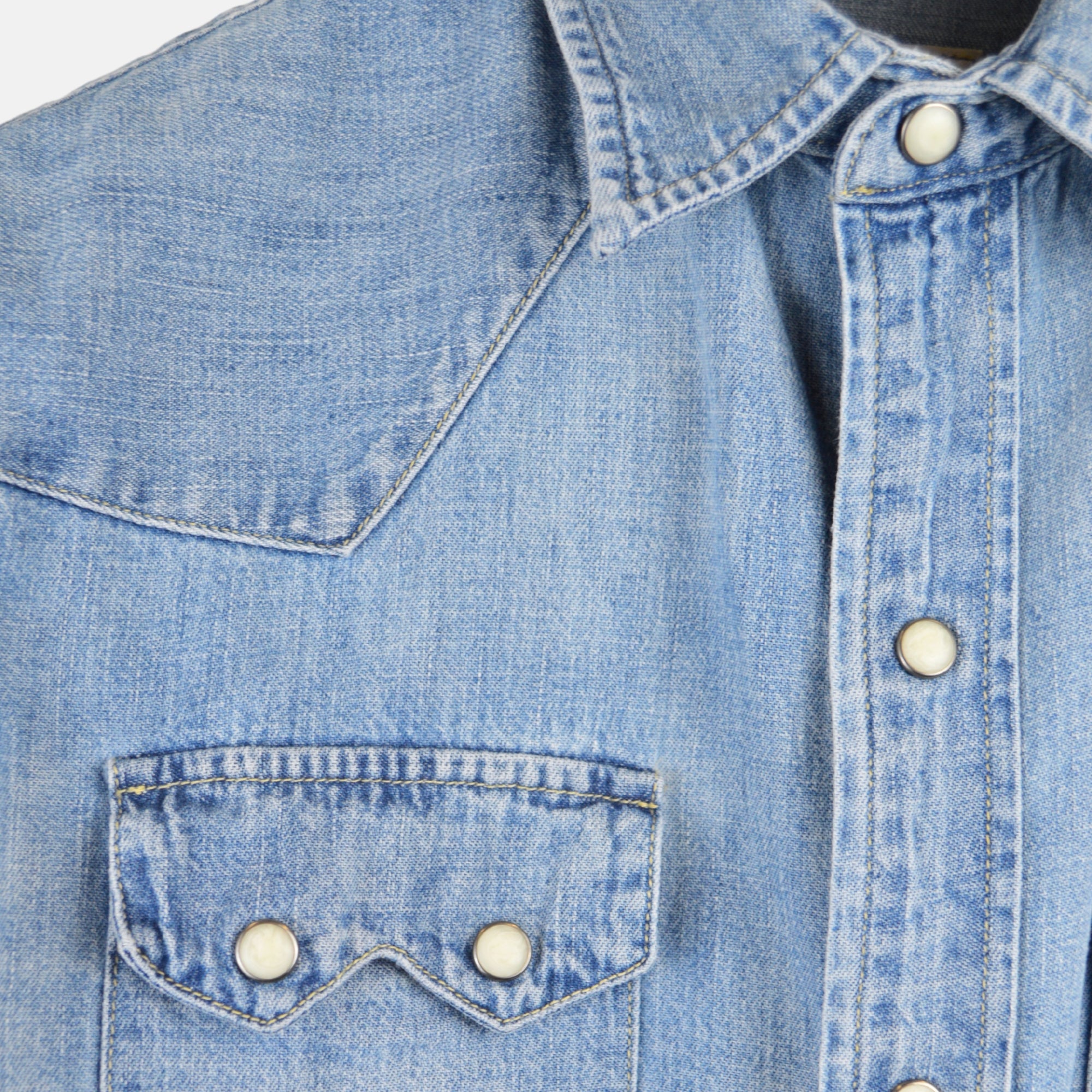 Blue Denim Shirt made of Cotton (S)