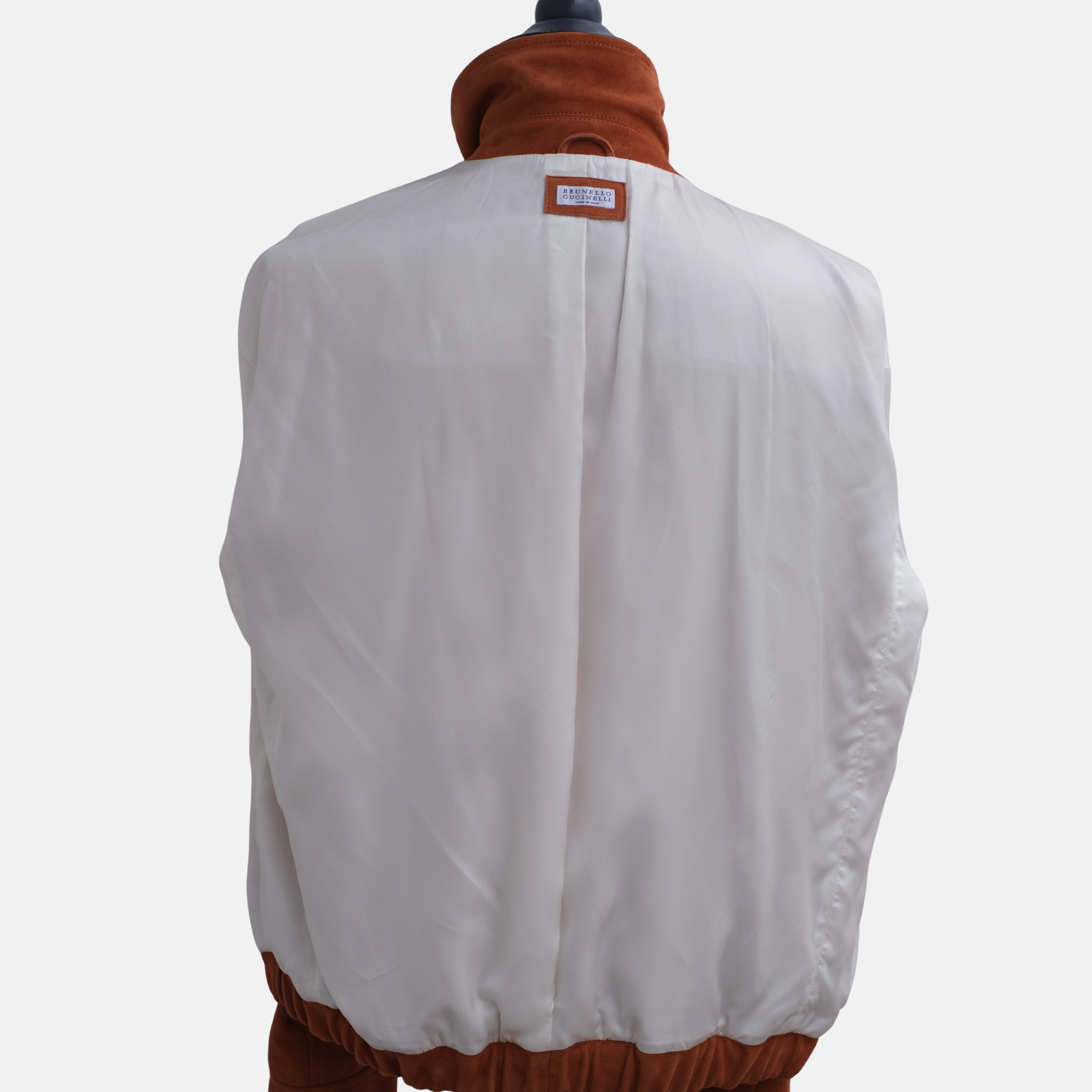 Terracotta Blouson Bomber Jacket made of Suede (M)