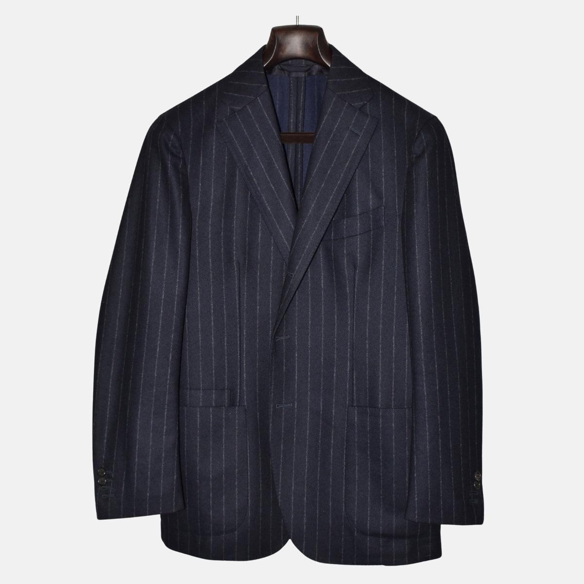 Navy Chalkstripe Suit made of Wool (EU 50)