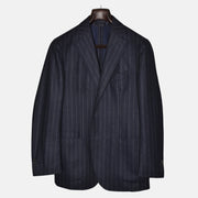 Navy Striped Suit made of Wool (EU 50)