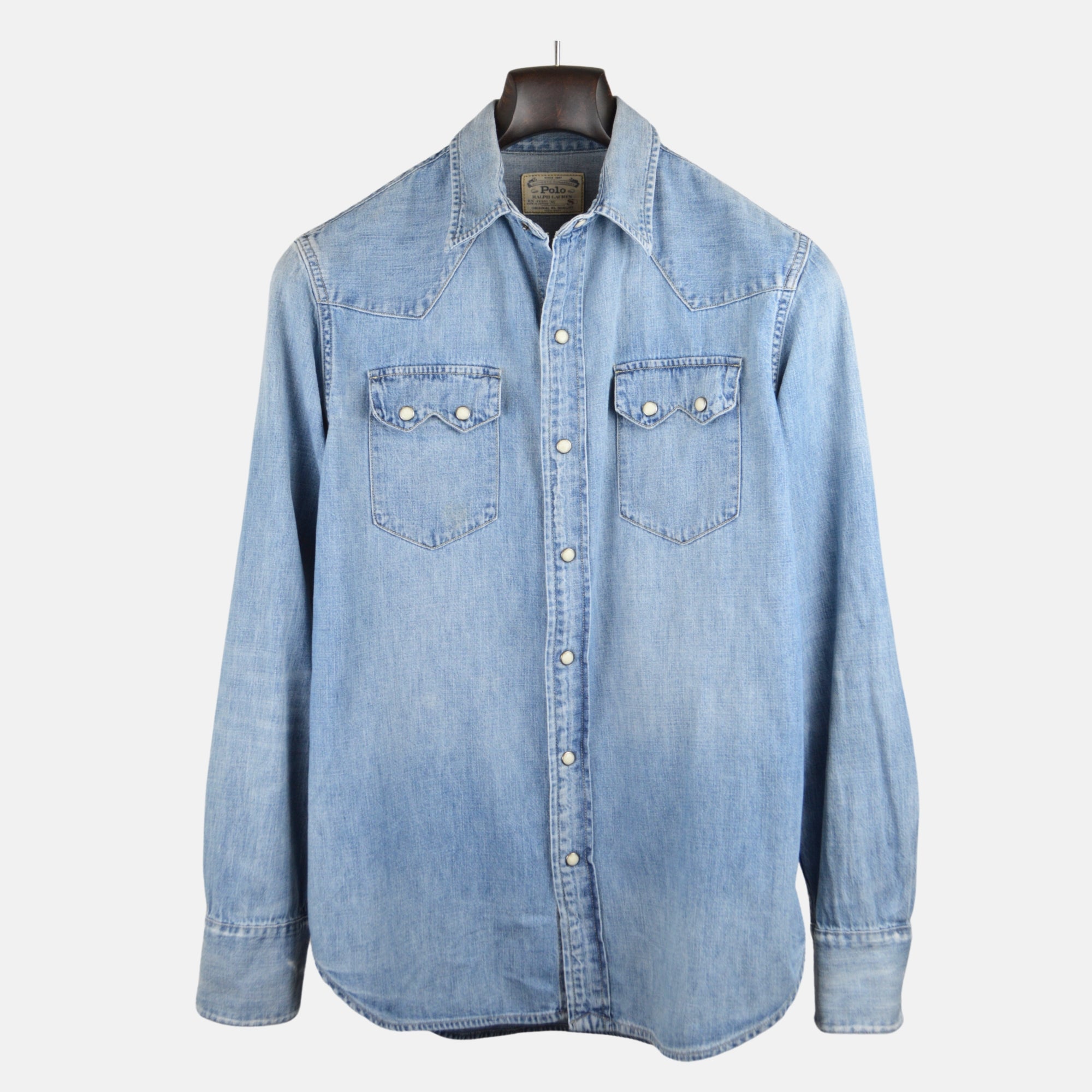 Blue Denim Shirt made of Cotton (S)