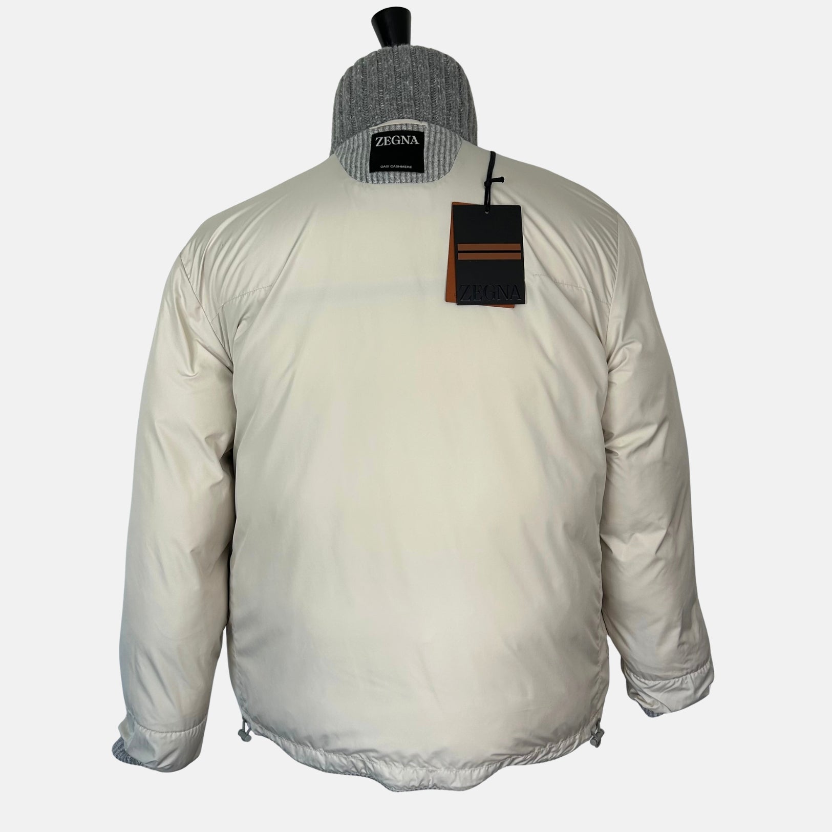 Grey Bomber Jacket made of Cashmere/Leather Details (EU 48)
